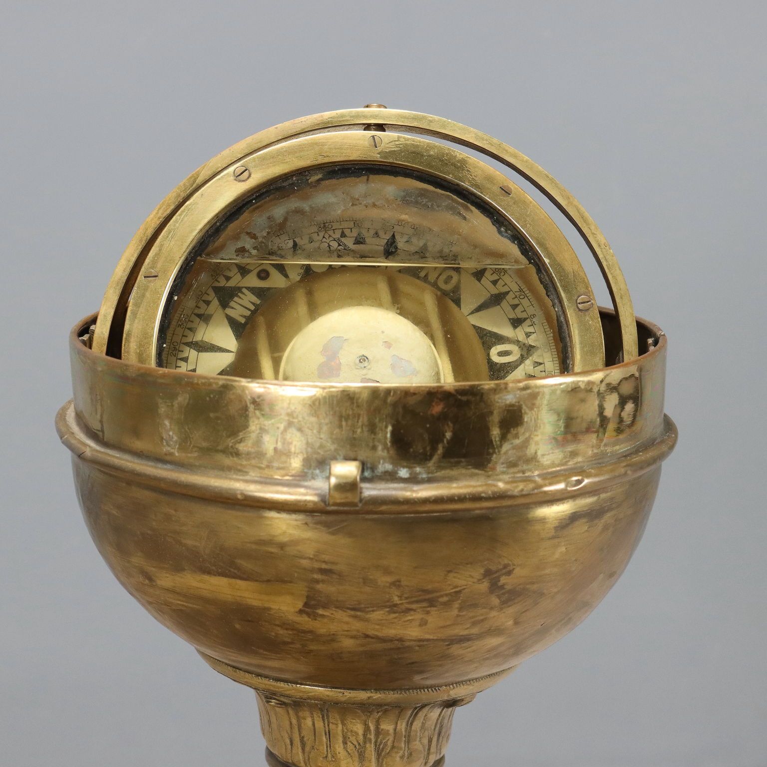 Antique Nautical Compass In A Binnacle England XX Century photo 1870.0