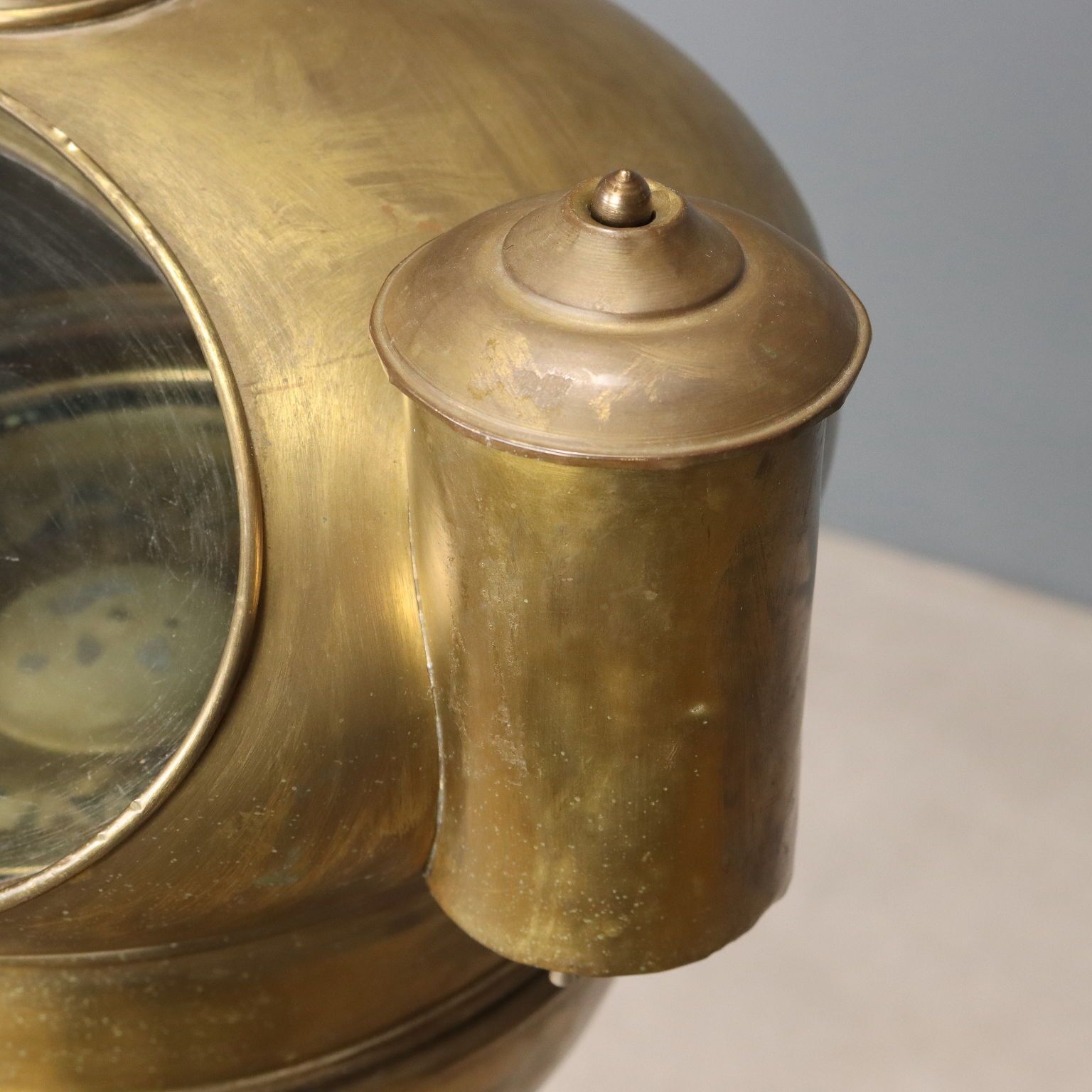 Antique Nautical Compass In A Binnacle England XX Century photo vintage