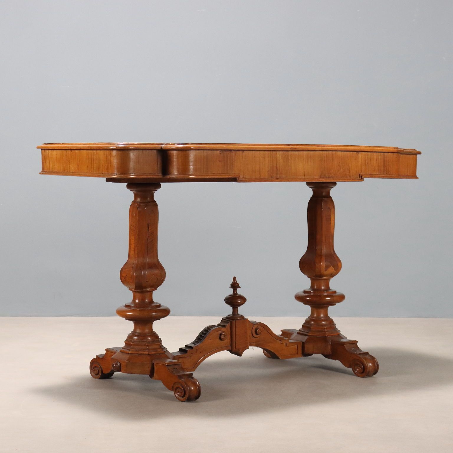 photo for sale Small Antique Table Umbertino Walnut Italy XIX Century