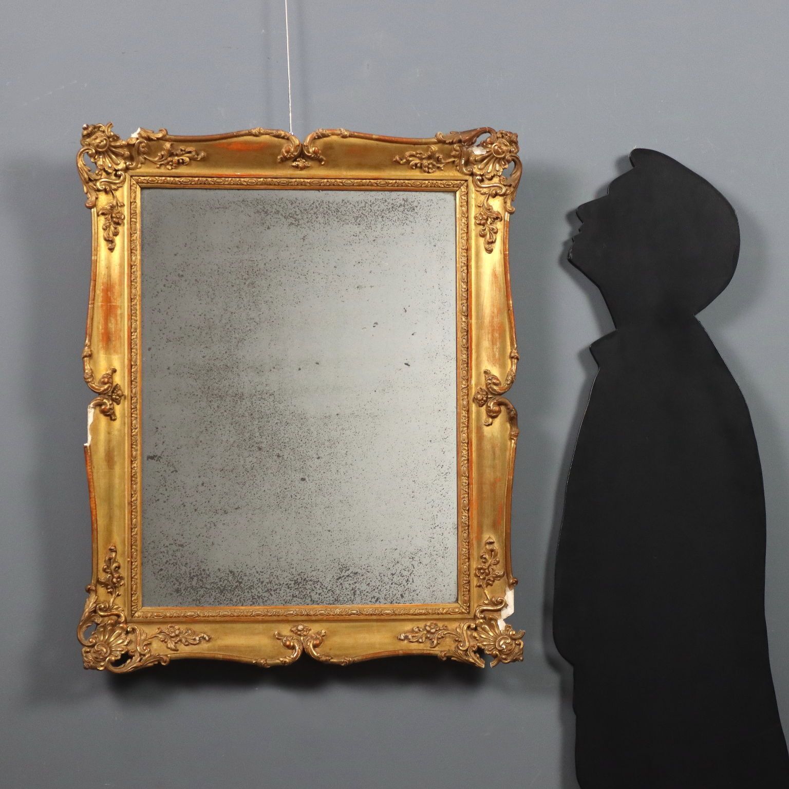 Anrique Mirror Carved Wood Italy XIX Century photo for sale