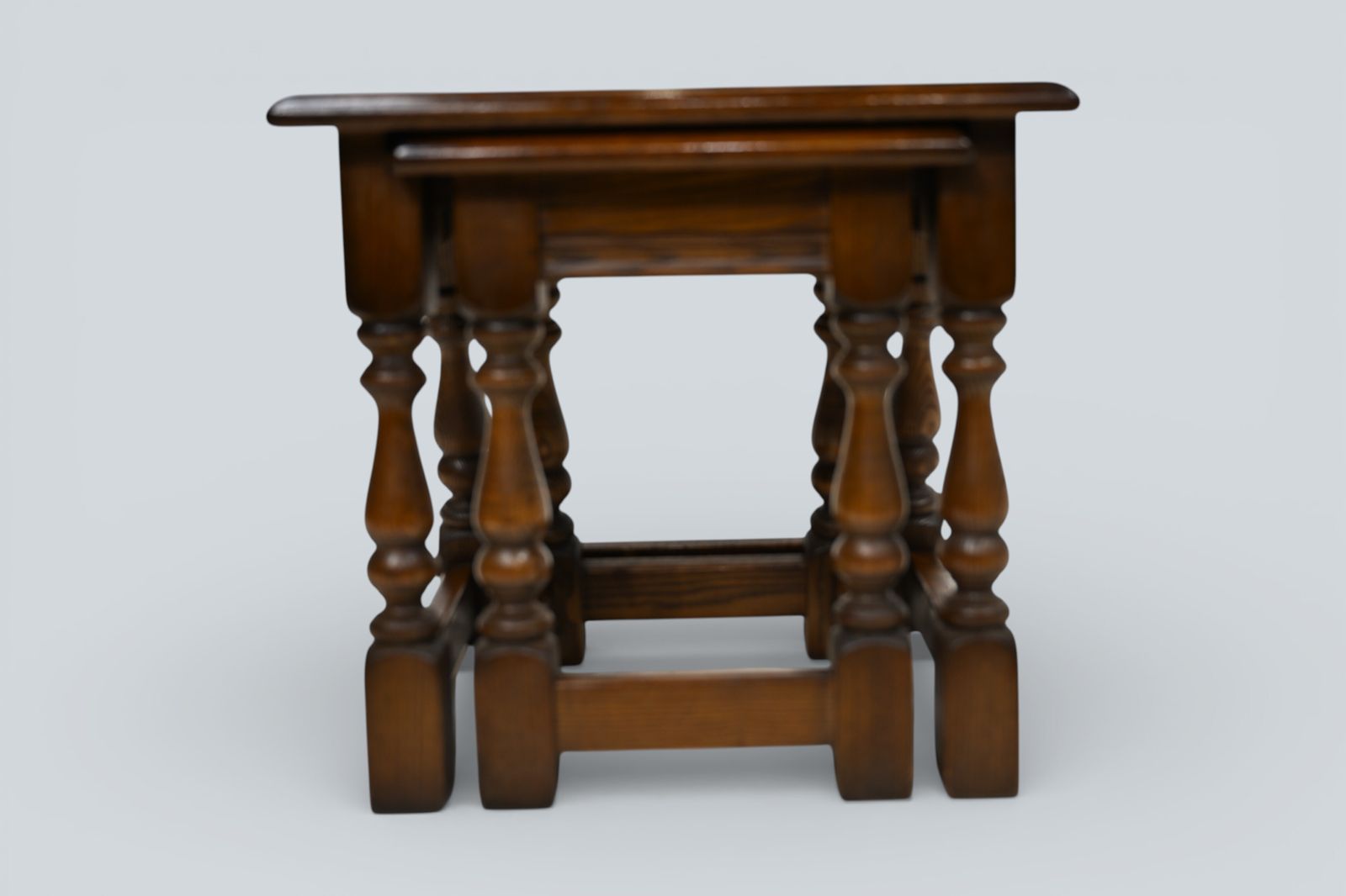 photo furniture Old Charm Oak Nest Of 2 Tables Model 1494 Light Oak Finish Free Uk Delivery