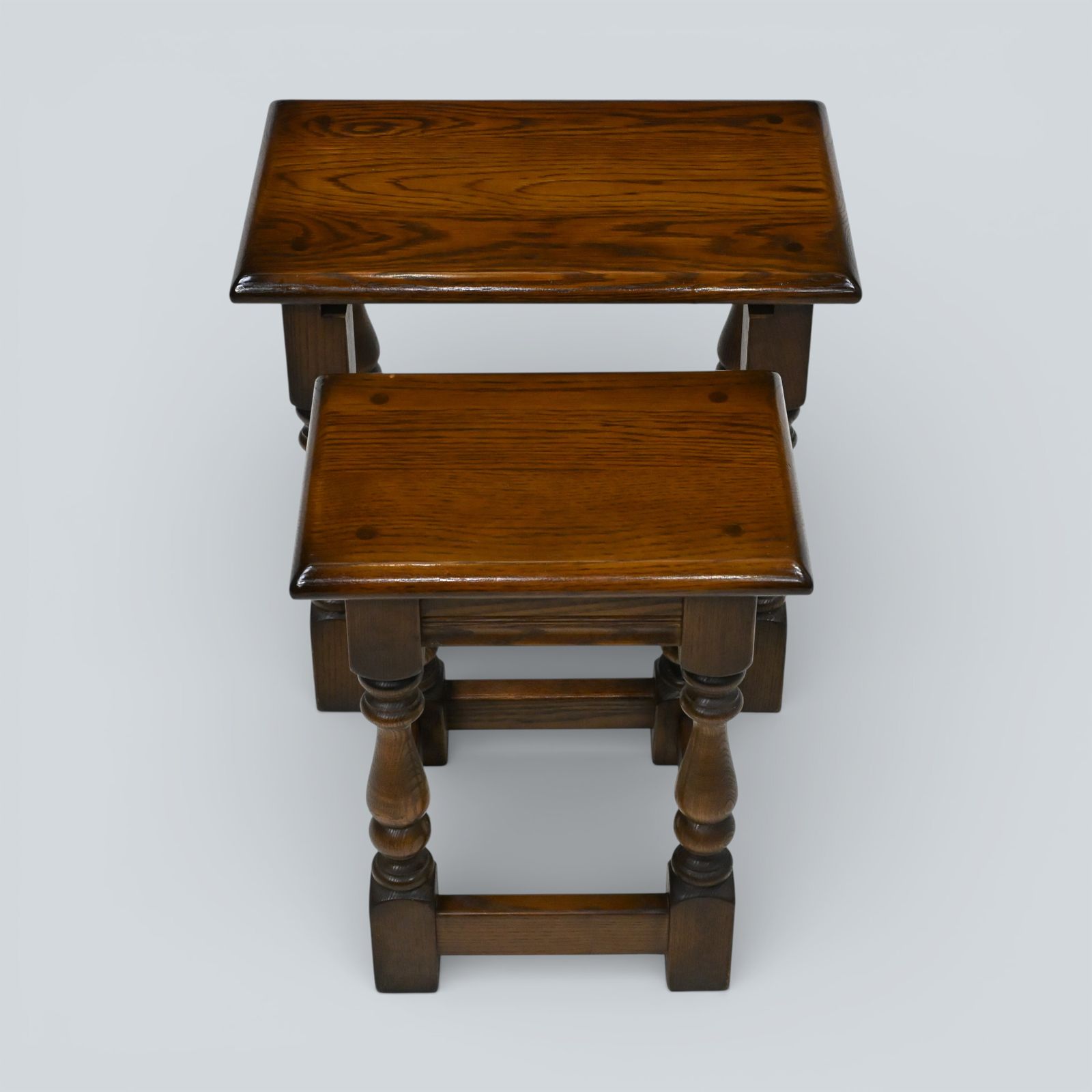 photo buy Old Charm Oak Nest Of 2 Tables Model 1494 Light Oak Finish Free Uk Delivery