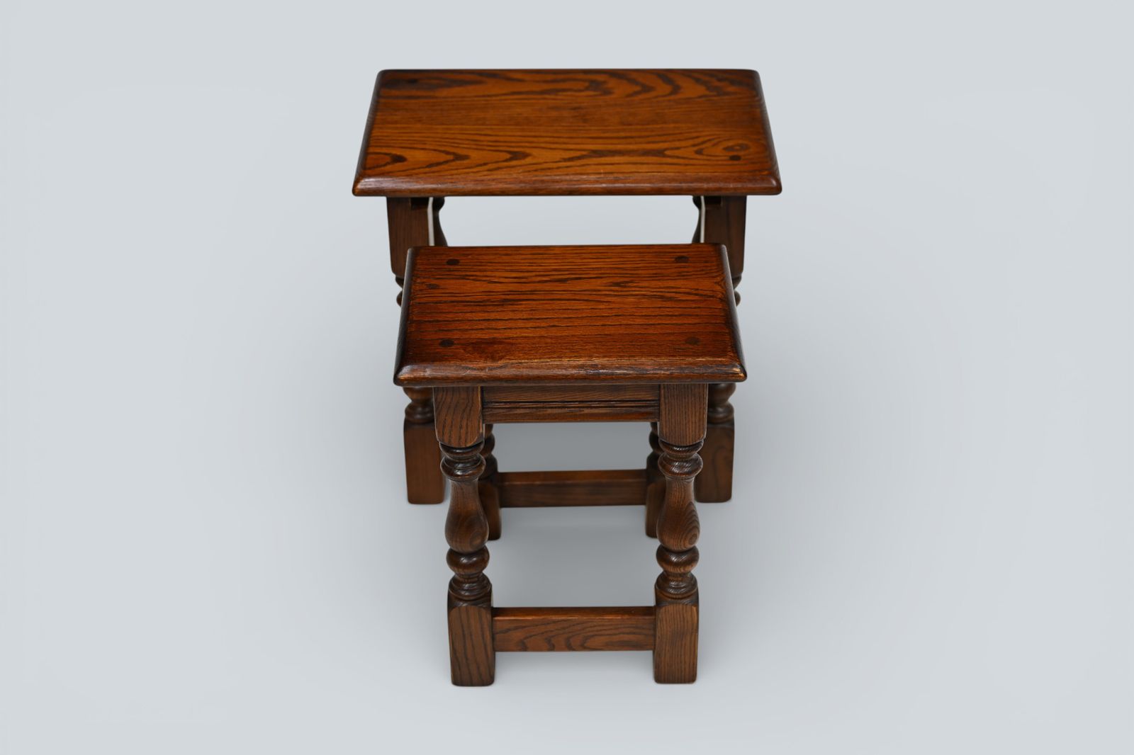photo for sale Old Charm Oak Nest Of 2 Tables Model 1494 Tudor Brown Finish Free Uk Delivery