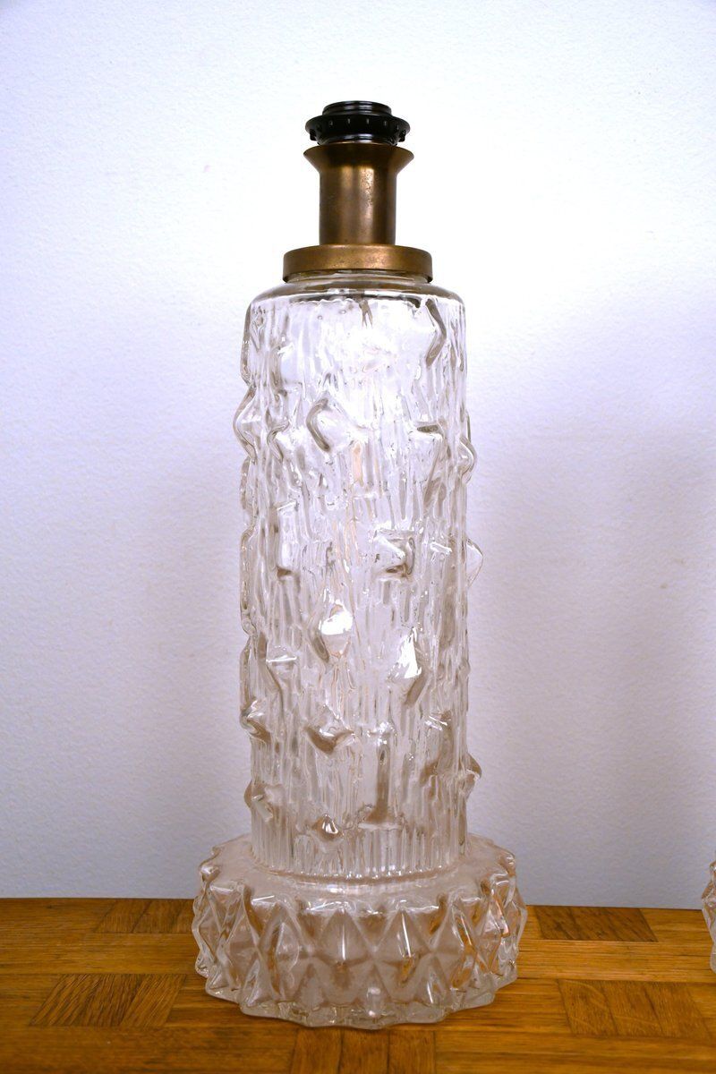 Large Glass Table Lamps By Henrik Blomqvist For Tranås Stilarmatur, 1960s, Set Of 2 photo buy
