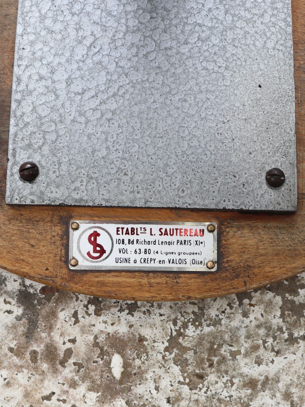 Lovely French L.Sautereau Industrial Swivel Stool photo buy