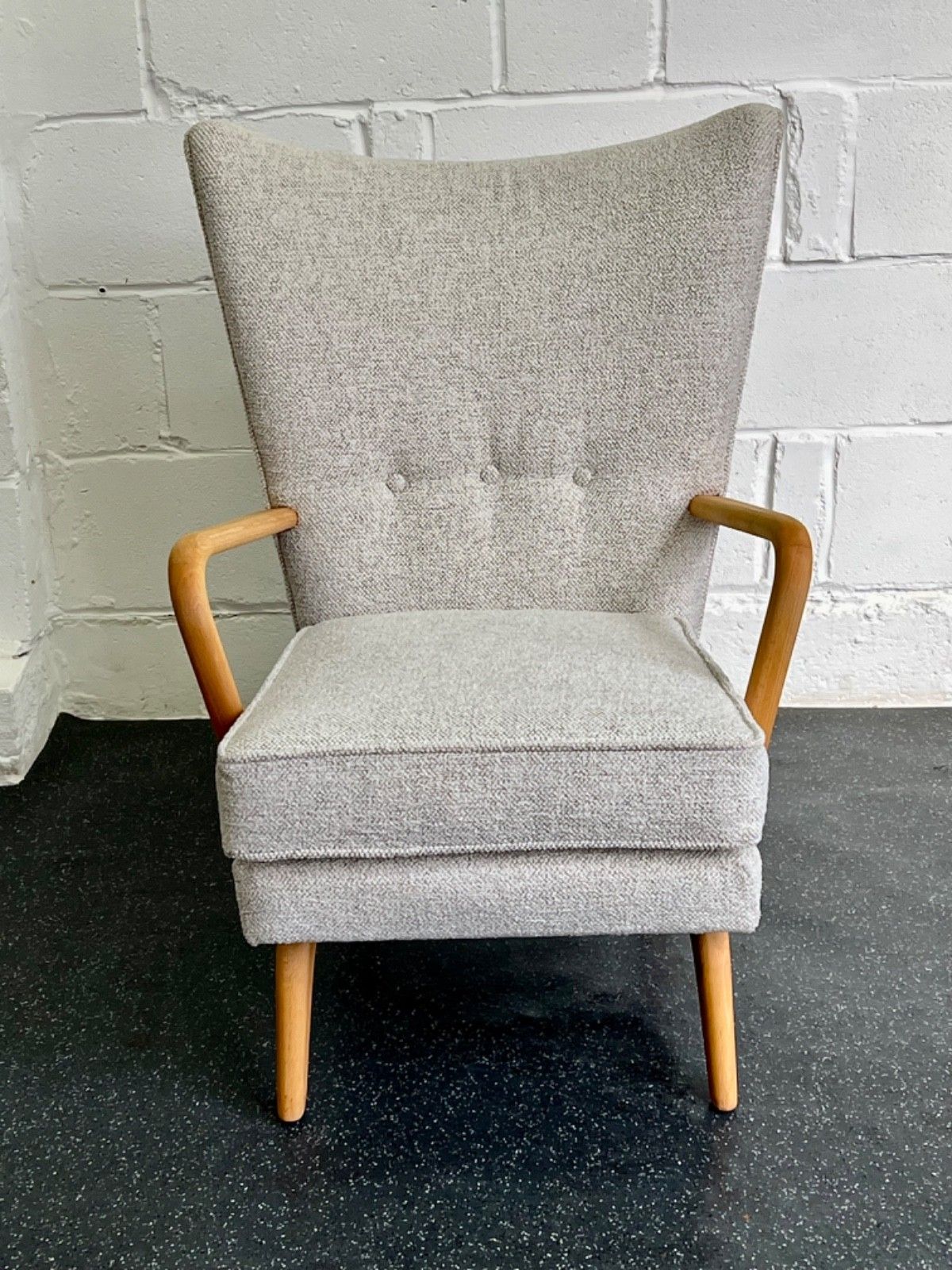 Midcentury Howard Keith Bambino Armchair New Upholstery (Delivery Available) photo furniture
