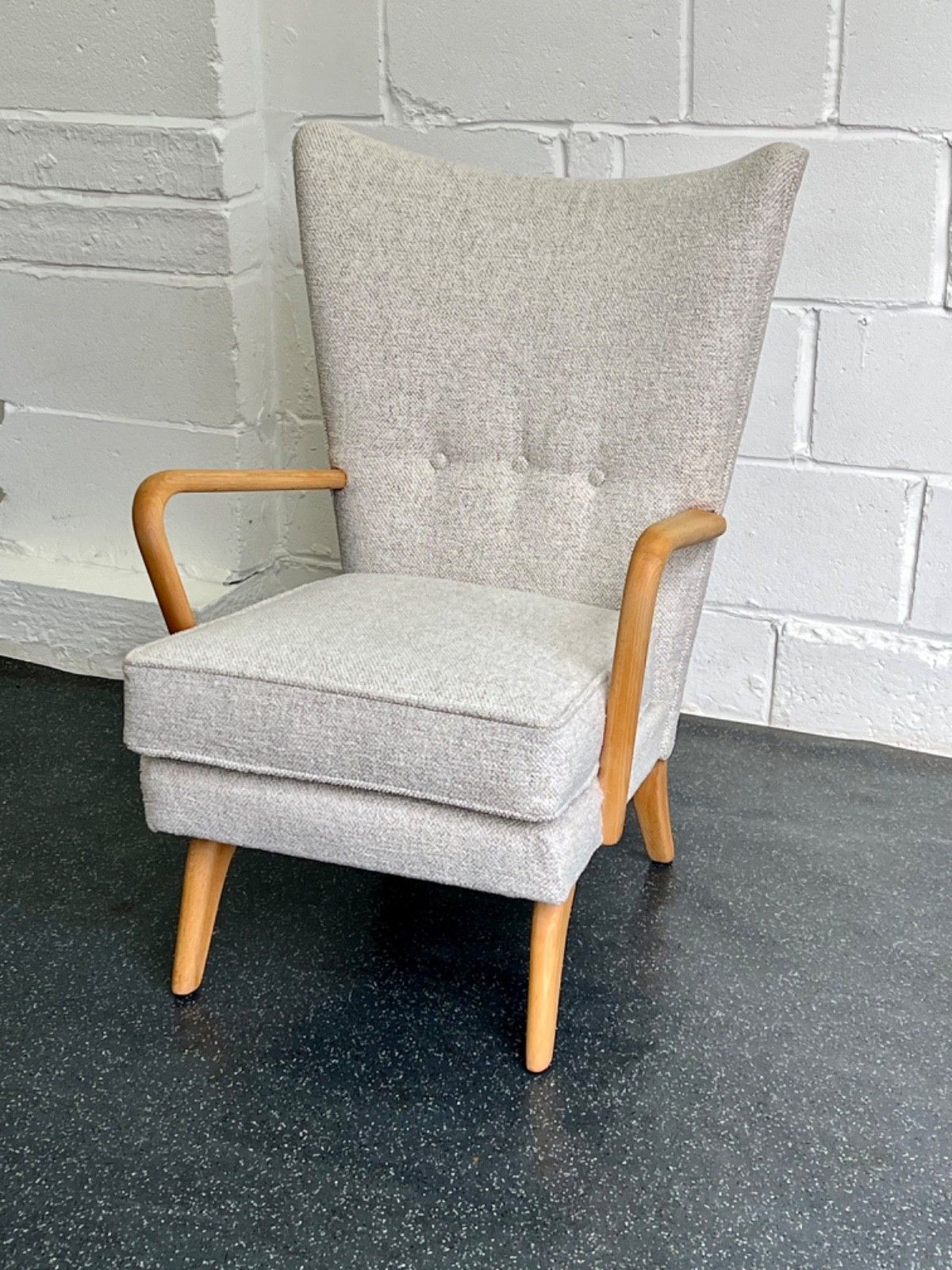 Midcentury Howard Keith Bambino Armchair New Upholstery (Delivery Available) photo vinterior