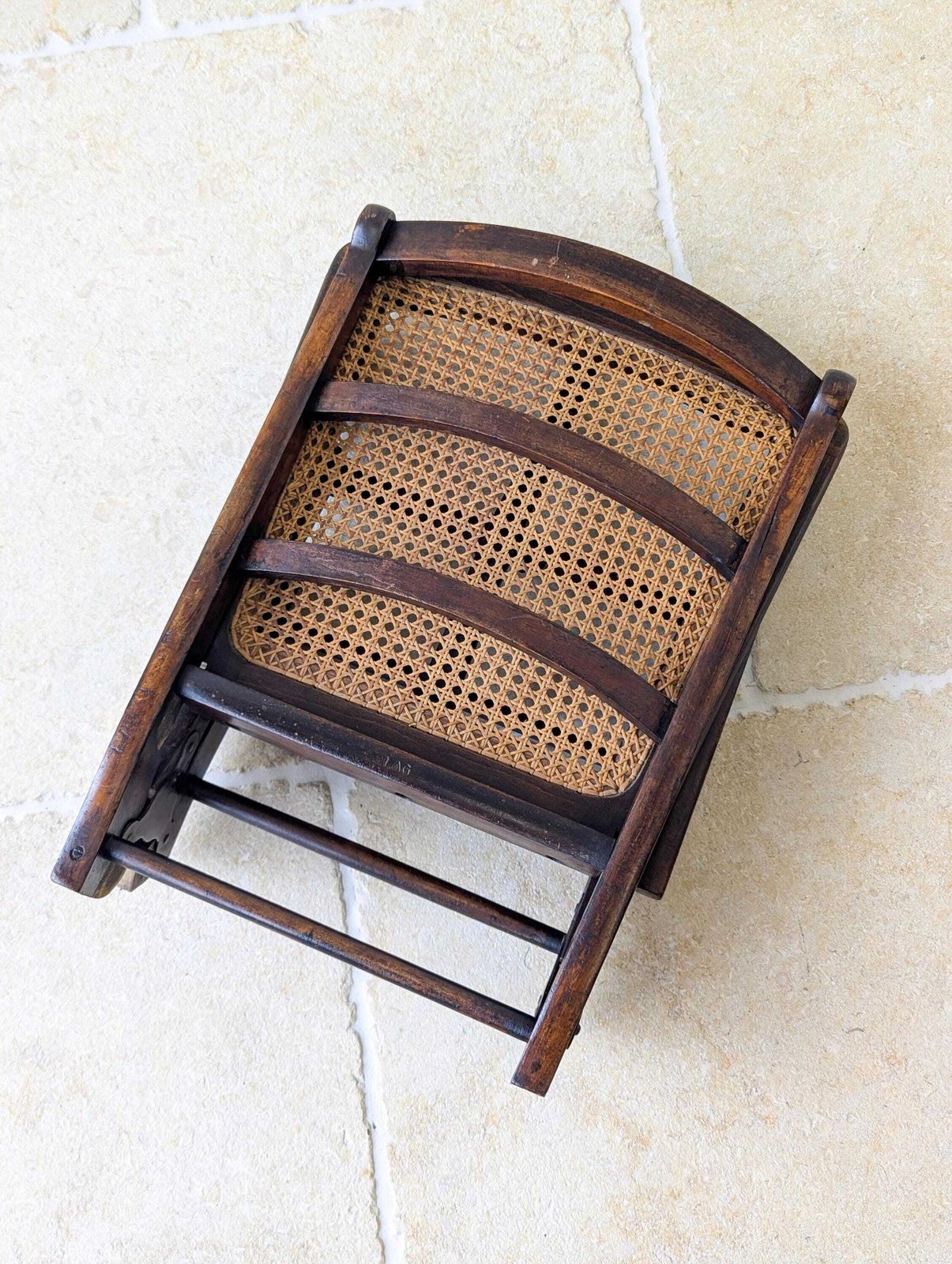 Furniture Antique Victorian Folding Campaign Chair C.1890. photo