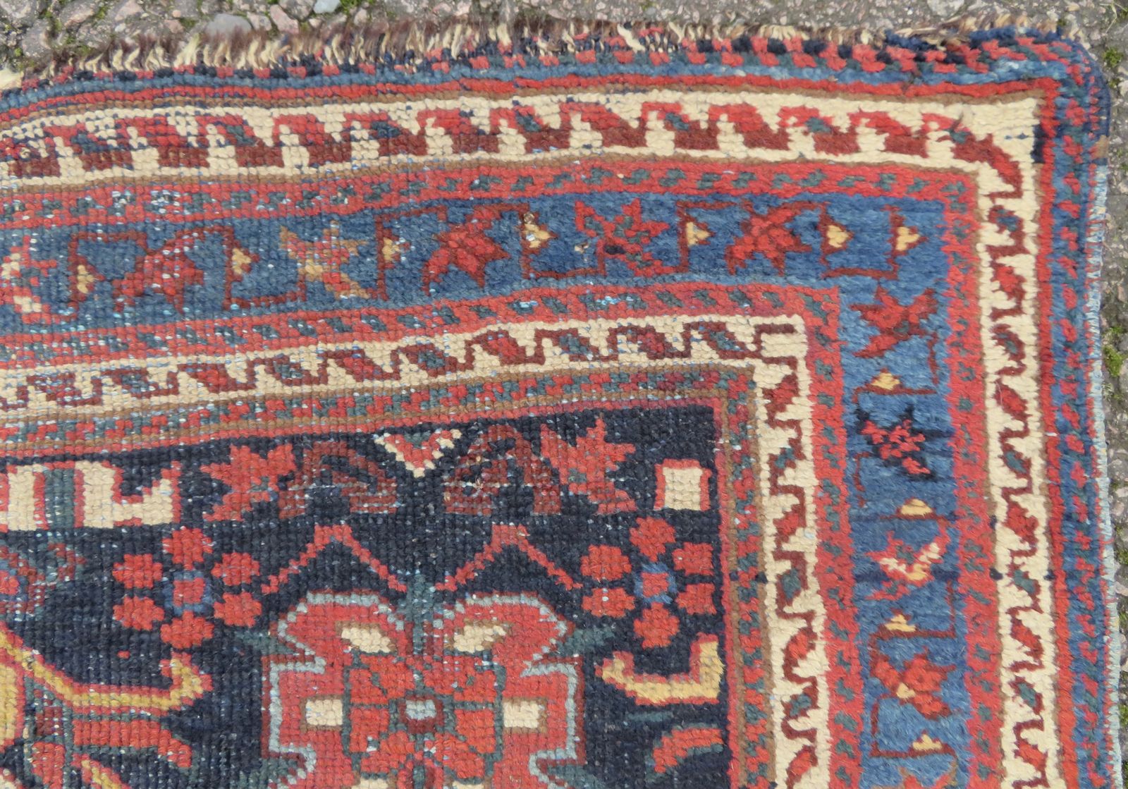 Distressed Antique Kurdish Rug. 173cm X 137cm. photo buy