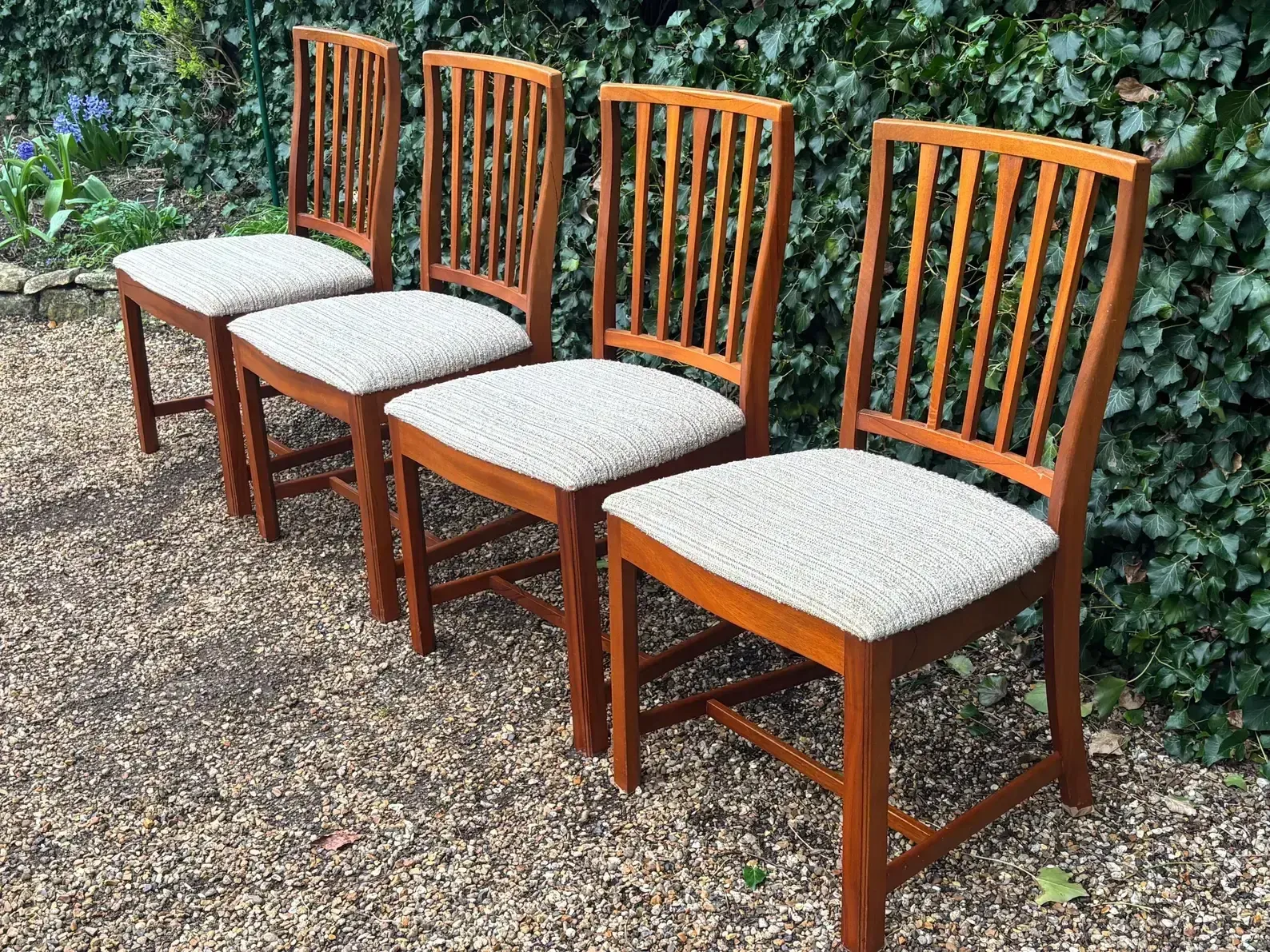 Set Of 6 Mid Century Teak Dining Chairs By McIntosh C.1970s photo vintage