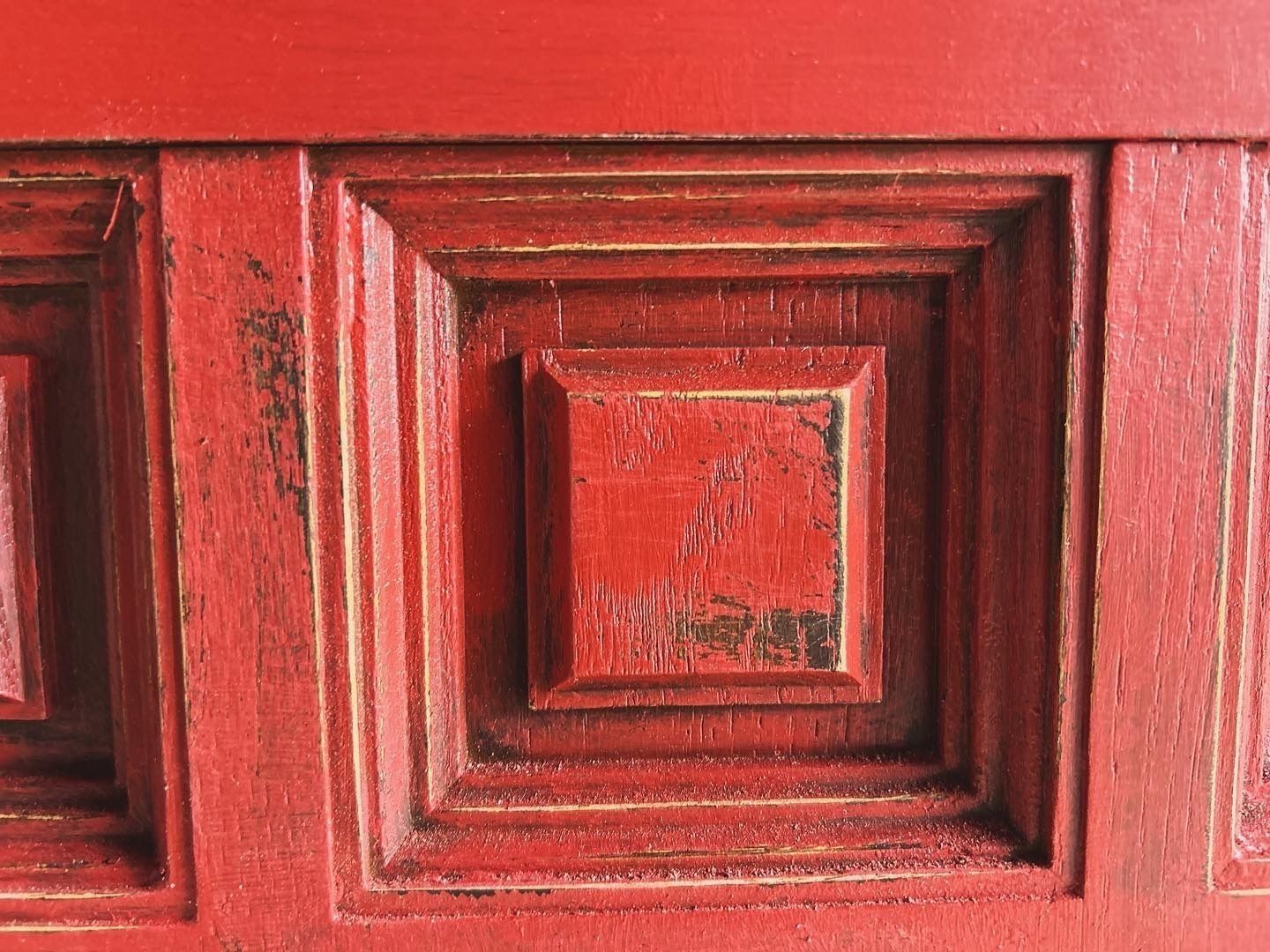 Antique Red Sideboard, 1800s photo buy