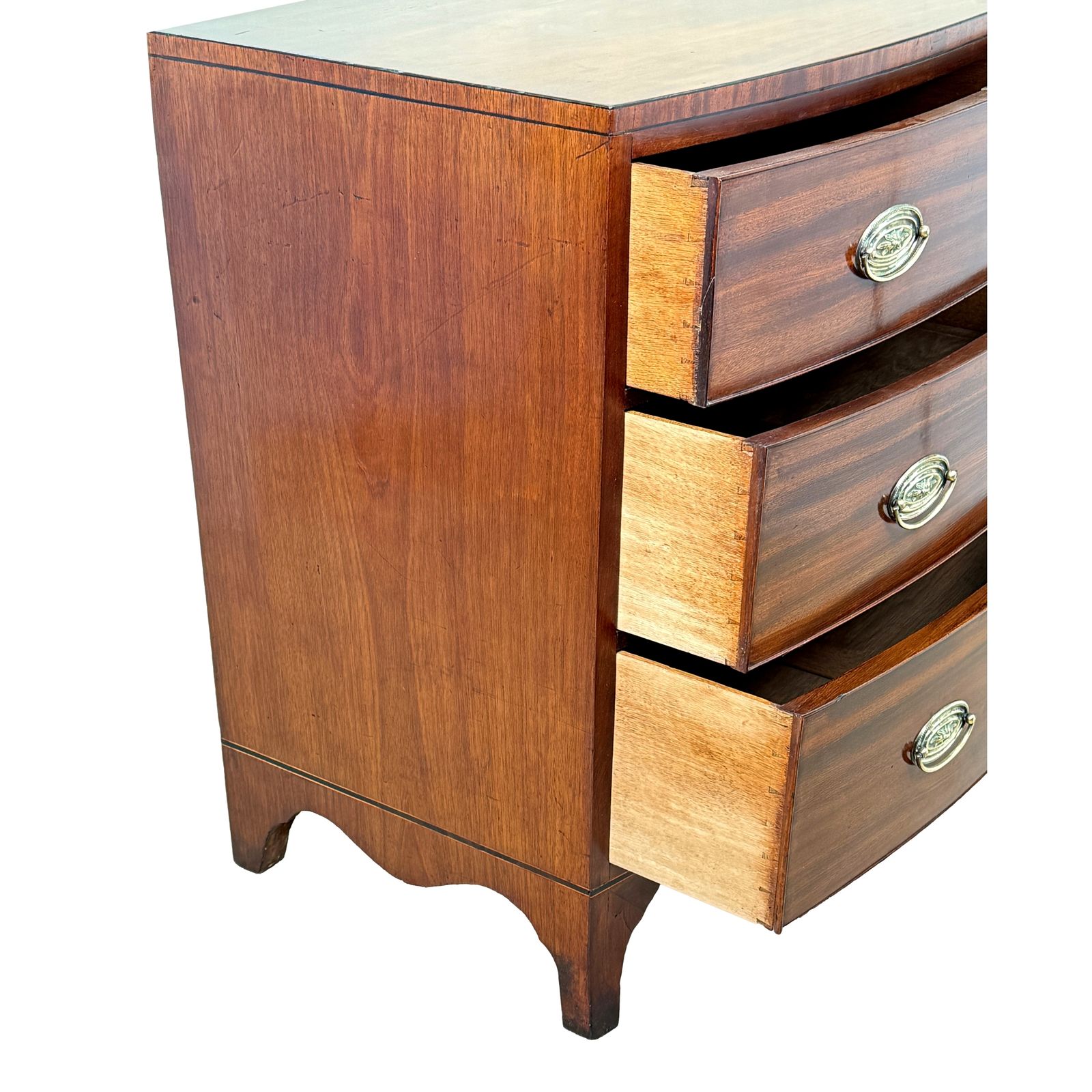 George III 18th Century Bowfront Mahogany Chest Of Drawers (England, Circa 1790) photo Furniture