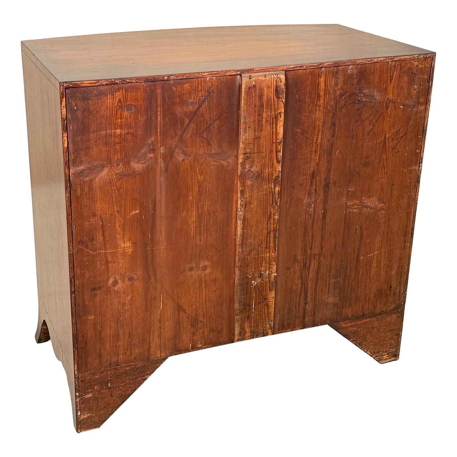 photo furniture George III 18th Century Bowfront Mahogany Chest Of Drawers (England, Circa 1790)