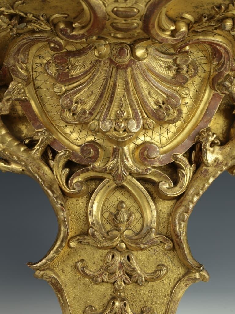Exquisite Renaissance Revival Giltwood Griffin Bracket Shelf photo furniture