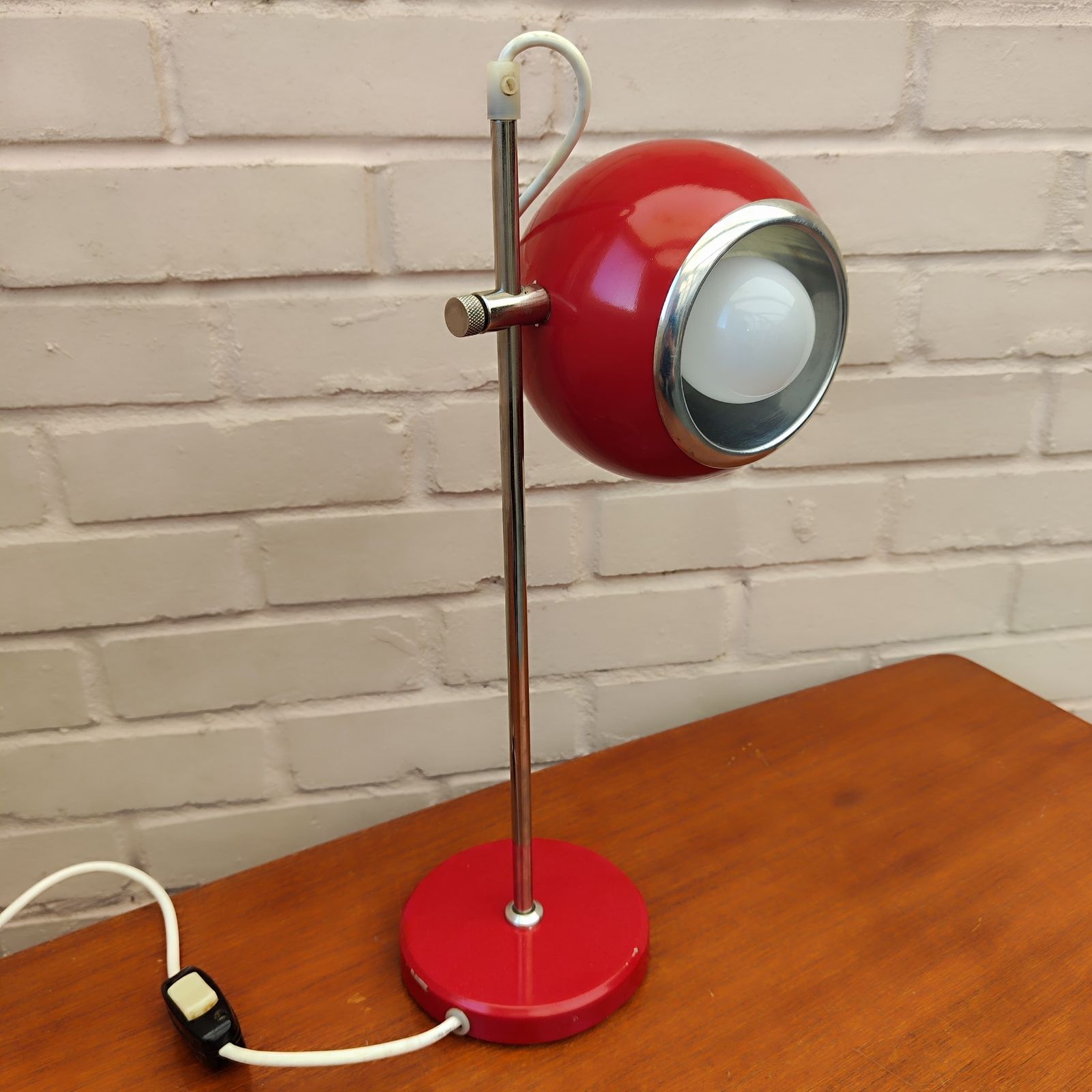 Hungarian Space Age Eyeball Desk Lamp By Elektrofém, 1970s photo Lighting