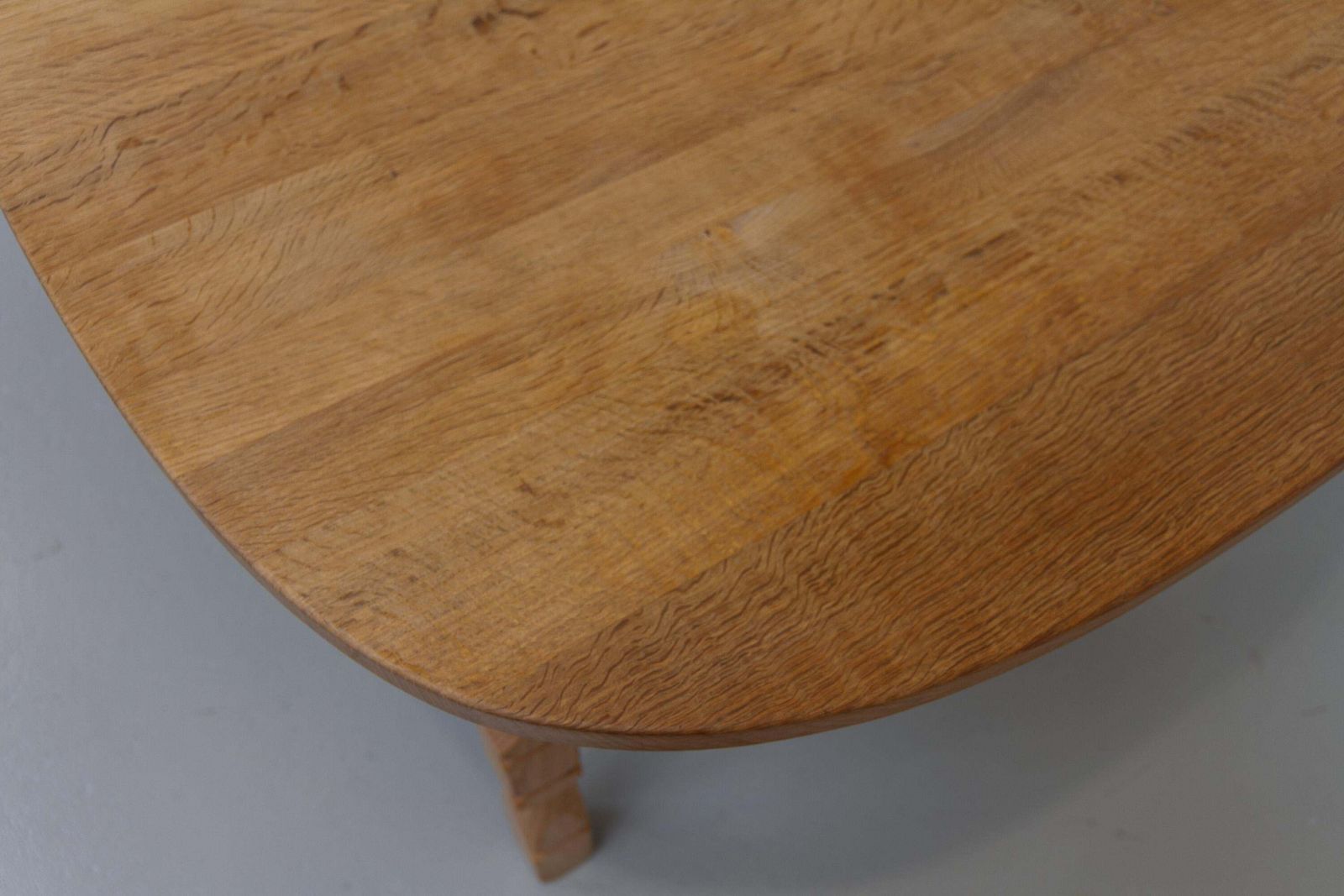Danish Brutalist Oak Extendable Dining Table By Henning Kjærnulf, 1970s. photo buy
