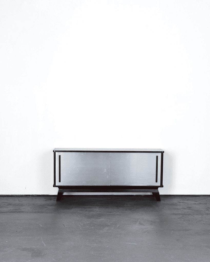 Small French C.1950s Rosewood Veneer & Aluminium Sideboard. photo furniture