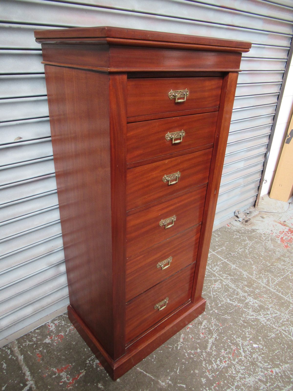 Victorian Period Mahogany Wellington   Chest Of Drawers photo for sale