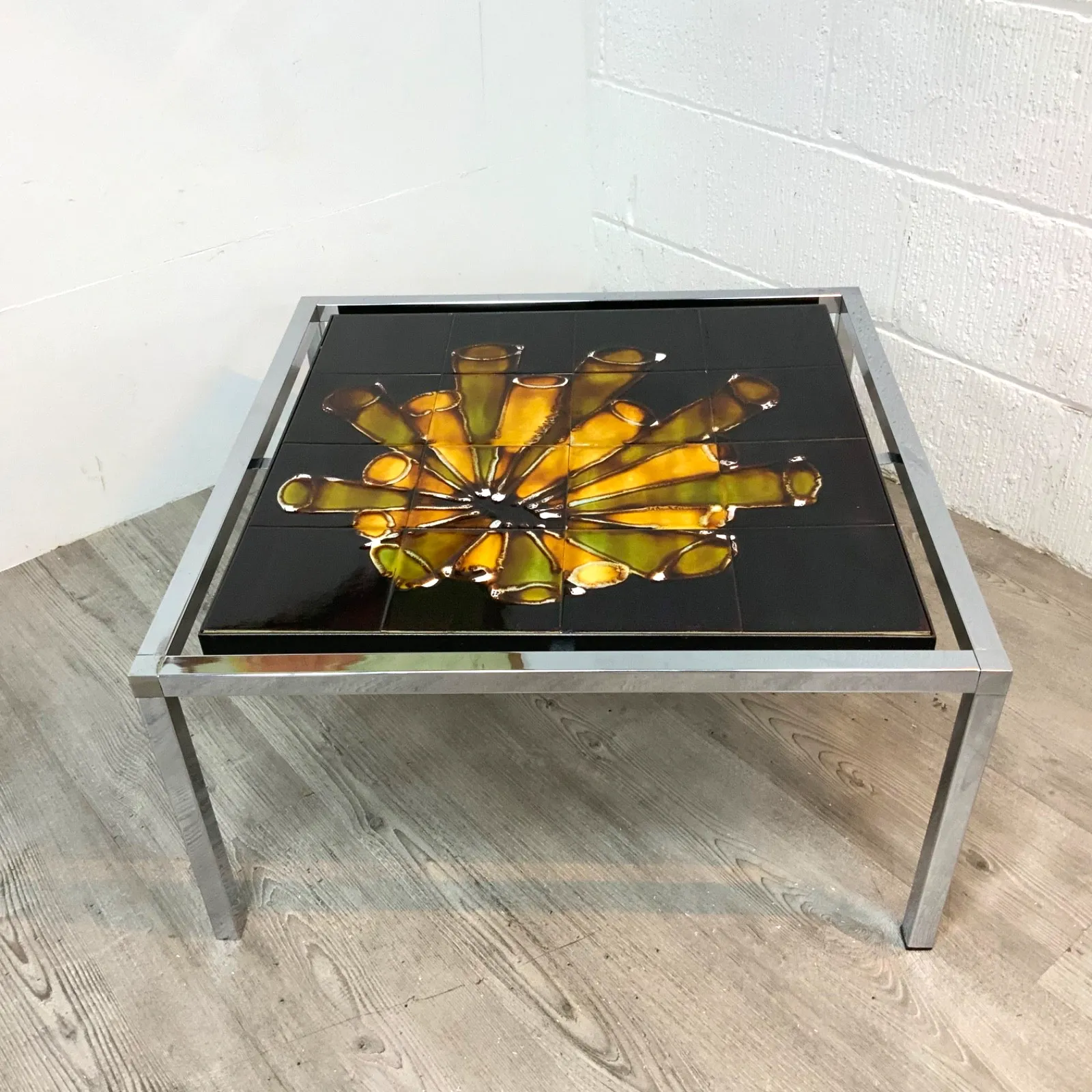 Vintage Belgian 70’s Tiled Coffee Table Designed By Juliette Belarti For Adri photo furniture