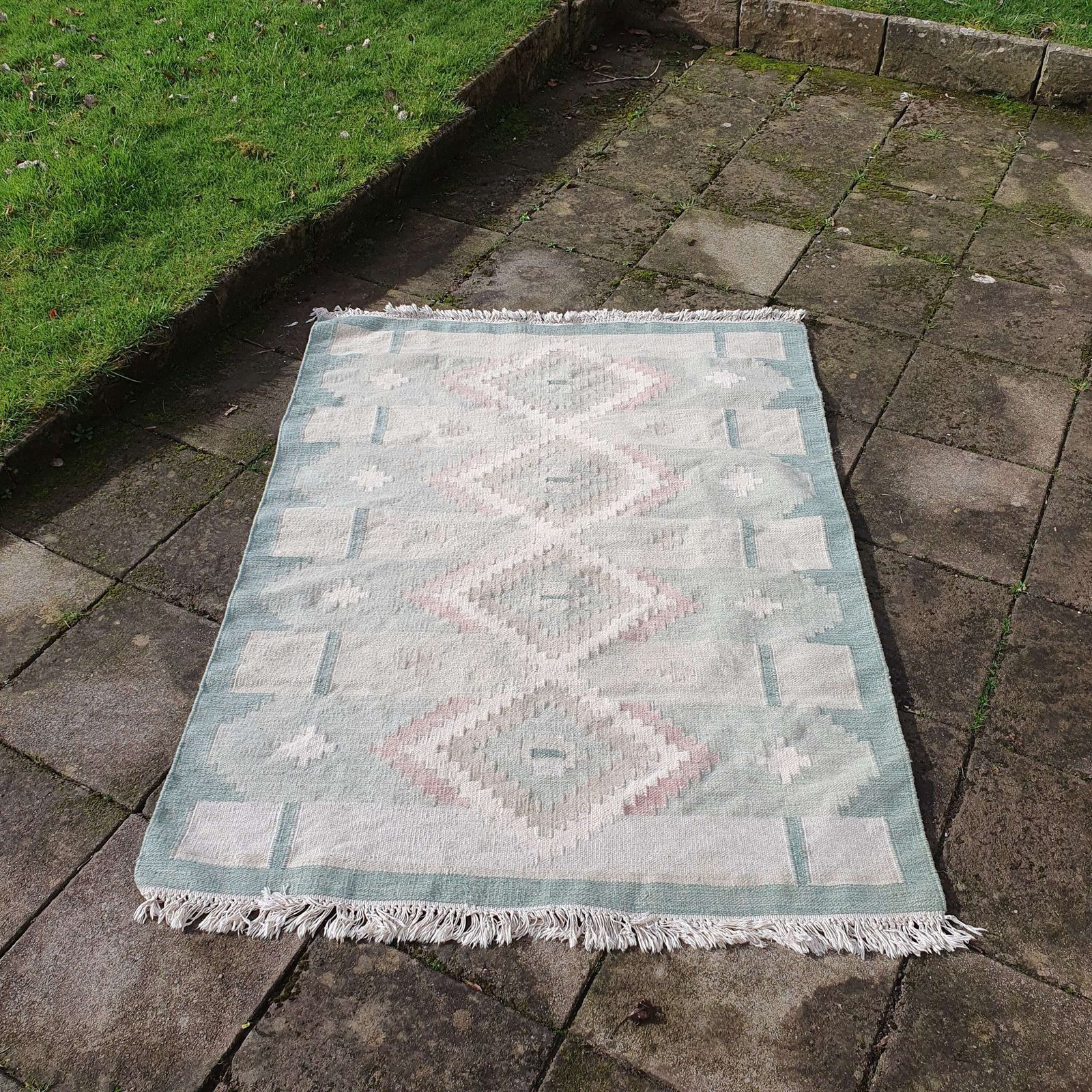 A Vintage Traditional Swedish Flatweave Rollakan Rug Dating From The 1950s. photo buy