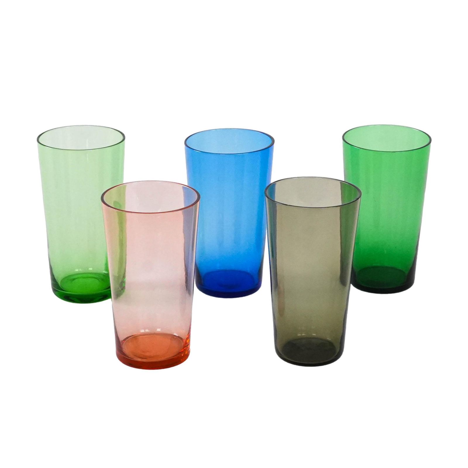 Set Gekleurde Glazen, Fins Design, Ca. Jaren 1950, Ontwerper: Tapio Wirkkala, Fabrikant: Iittala