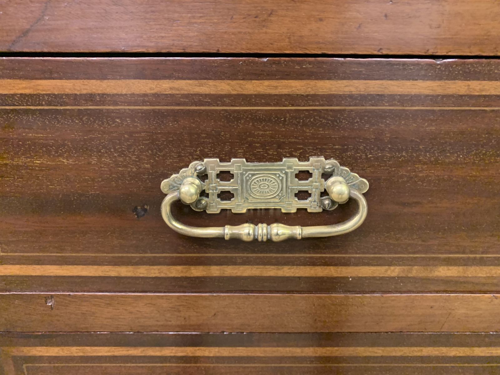 Maple & Co Inlaid Mahogany Pillar Chest photo 1795.0