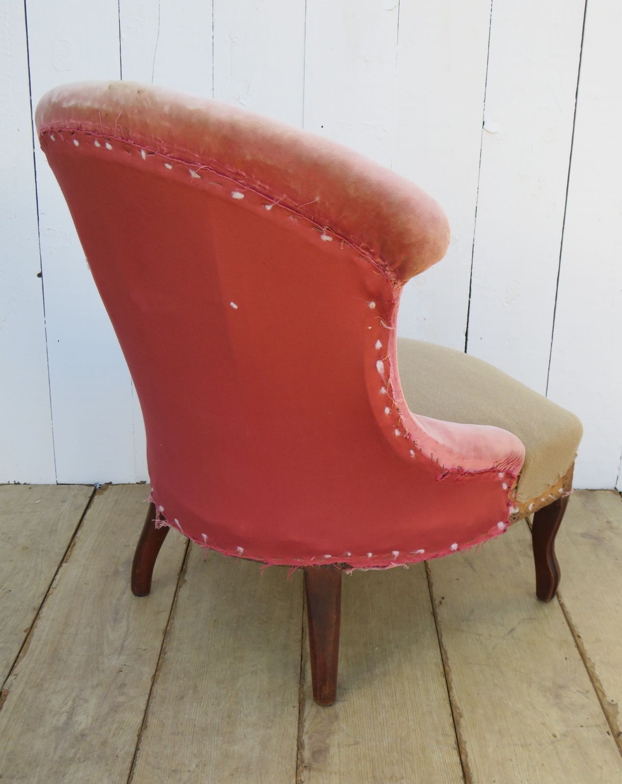 Antique French Napoleon III Slipper Tub Chair photo for sale