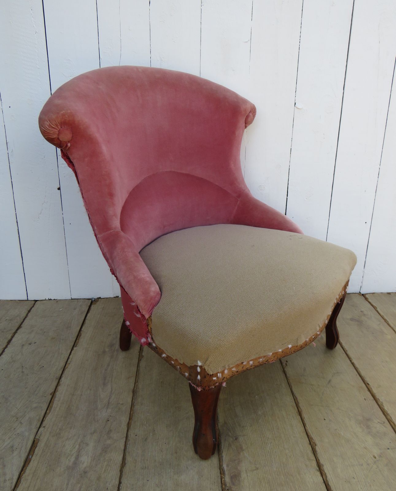 Antique French Napoleon III Slipper Tub Chair photo vinterior