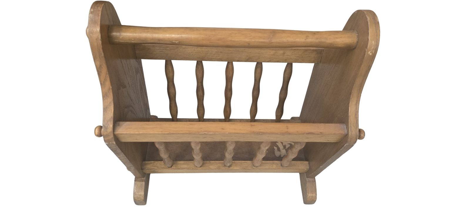 Portariviste Vintage In Legno Massello Anni 80 photo Furniture