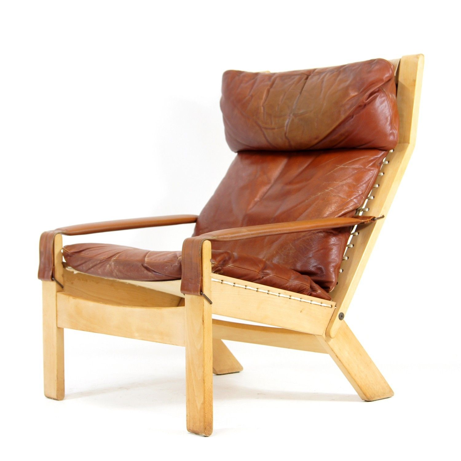 Retro Vintage Westnofa Easy Chair Lounge Armchair Mid Century 60s Danish 70s Oak