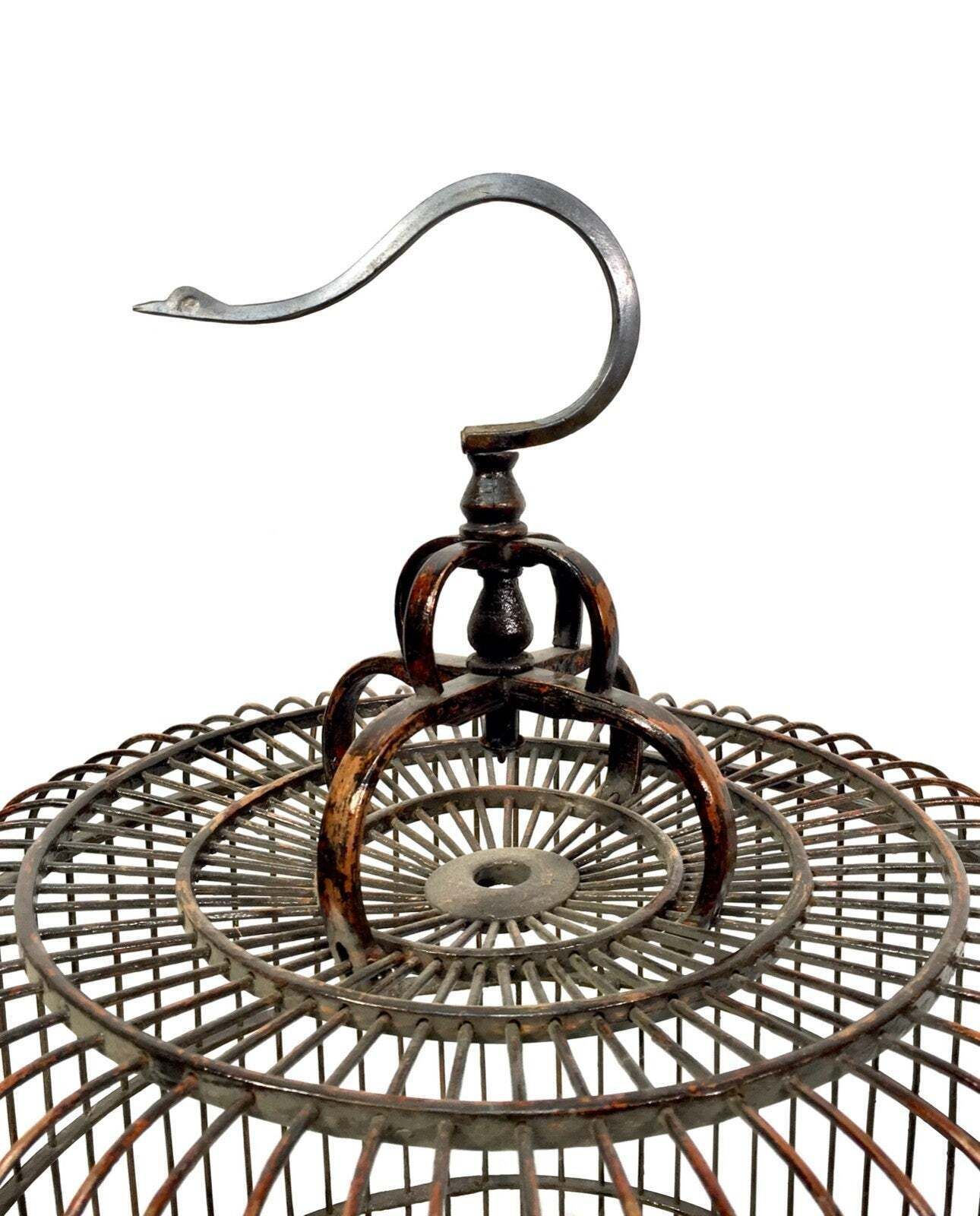 Antique 20th Century Oriental Bird Cage / Birdcage House / Tabletop / Hanging photo Home Decor