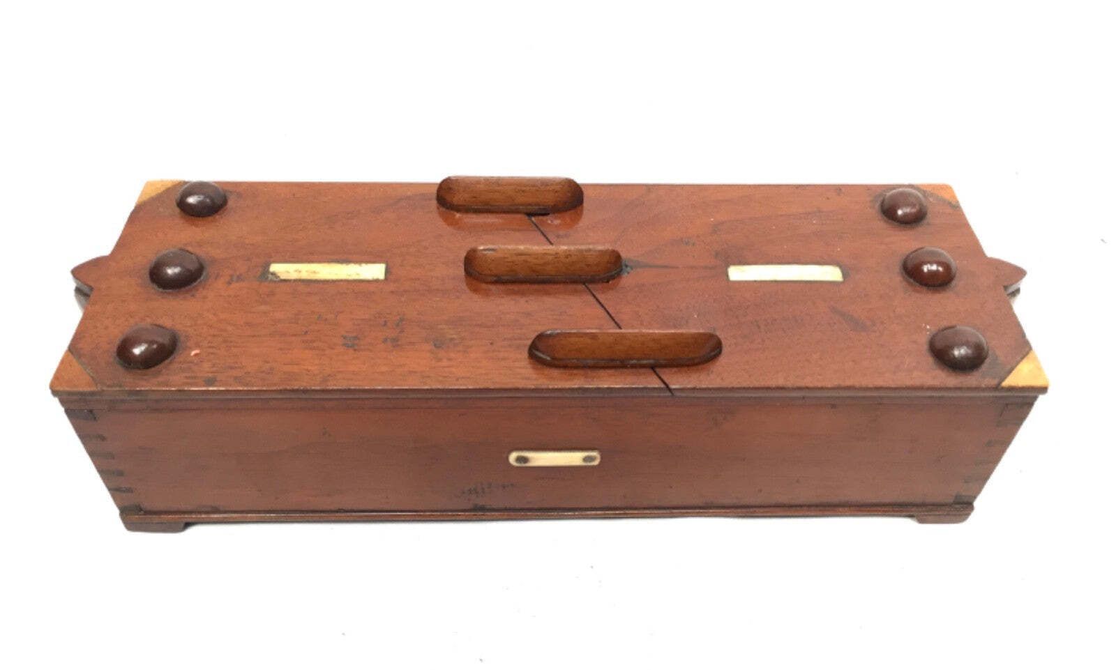 Antique Wooden 19th Century Secret Puzzle Box / Money Storage Chest C.1895 photo furniture