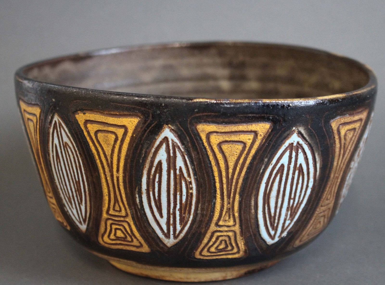 Vintage French Ceramic Bowl By Alexandre Kostanda (Circa 1960s) photo vintage