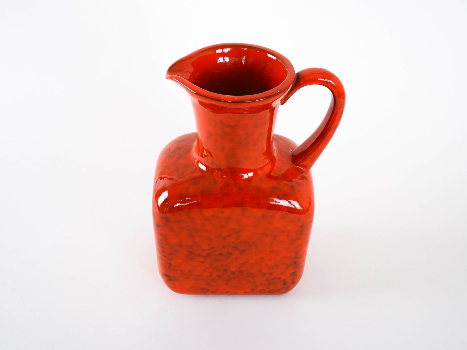 Red Ceramic Vase, Italian Design, 1960s, Made In Italy photo vintage