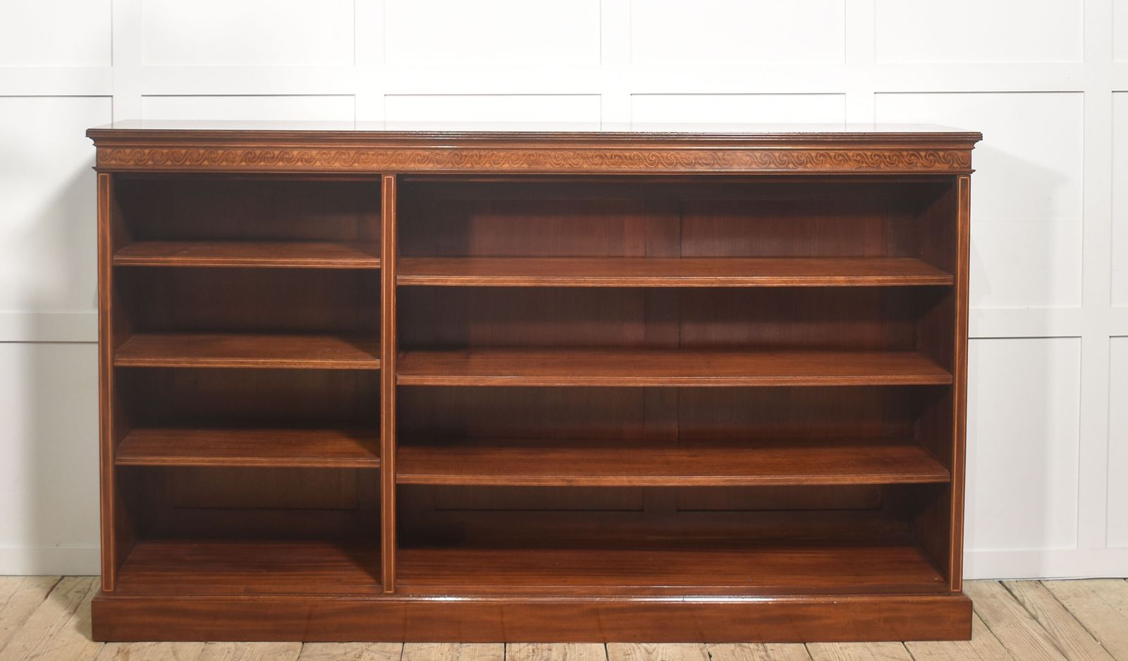 Late 19th Century Inlaid Mahogany Open Bookcase photo buy