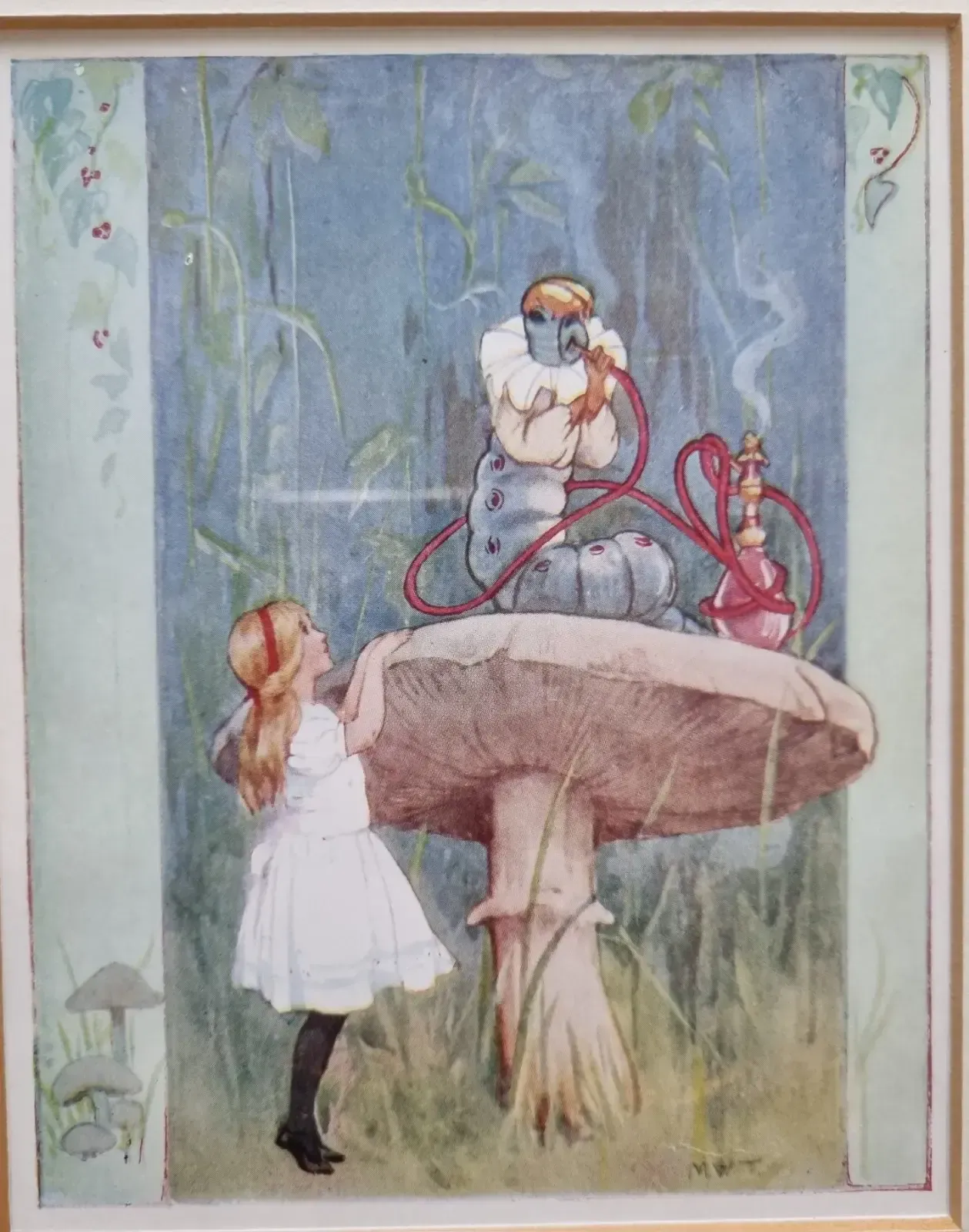 Set Of 5 Margaret Tarrant Alice In Wonderland Prints Professionally Framed photo vinterior