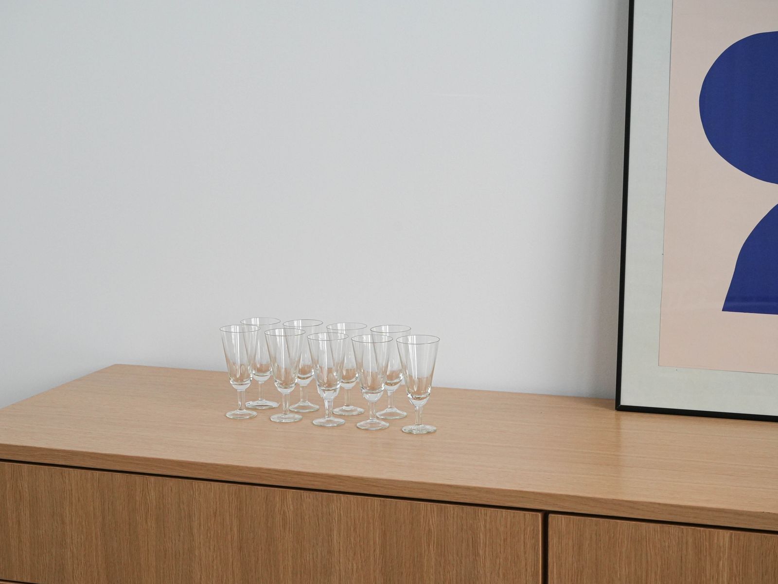 Set Of Crystal Glasses, Danish Design, 1970s, Manufactured In Denmark photo furniture