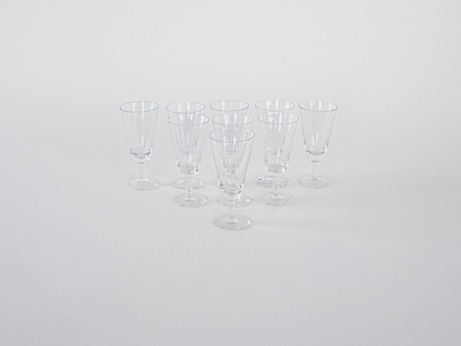 Set Of Crystal Glasses, Danish Design, 1970s, Manufactured In Denmark photo for sale