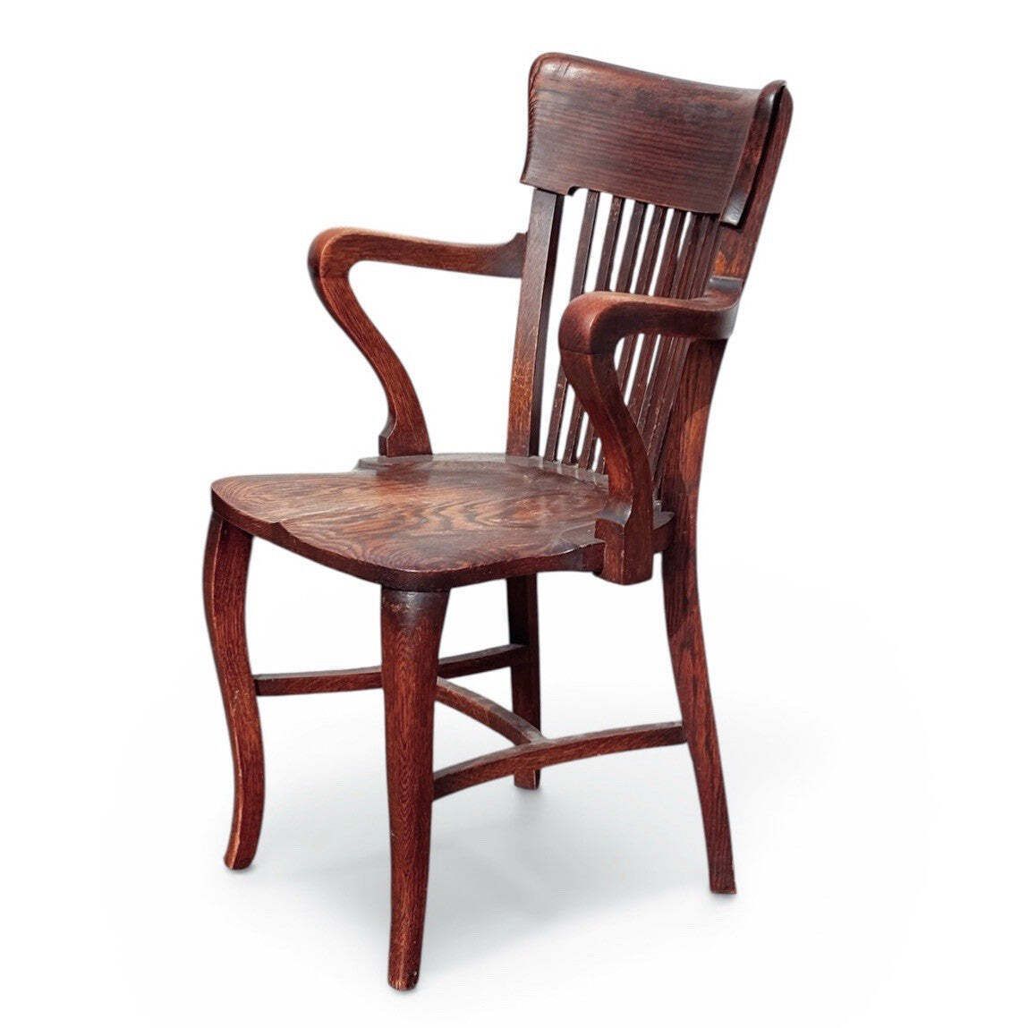 Edwardian Oak Desk Armchair , Superb Quality, Stamped Boardmans