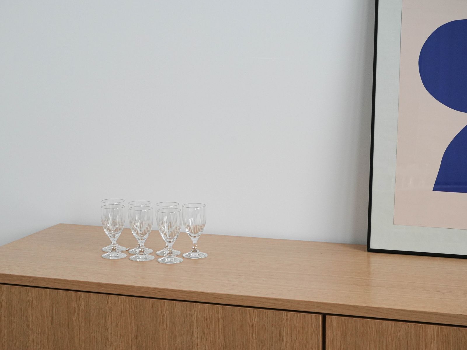 Set Of Crystal Glasses, Danish Design, 1970s, Manufactured In Denmark photo furniture