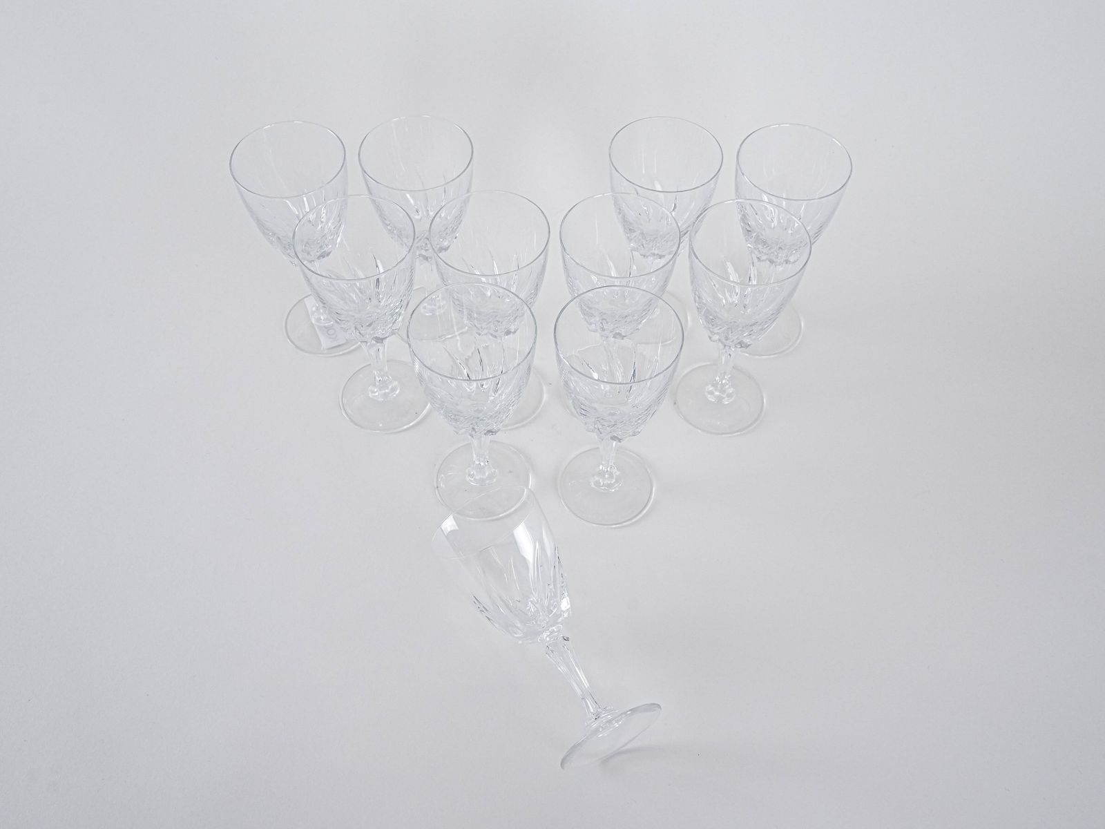 Set Of Crystal Glasses, Danish Design, 1970s, Manufactured In Denmark photo vinterior