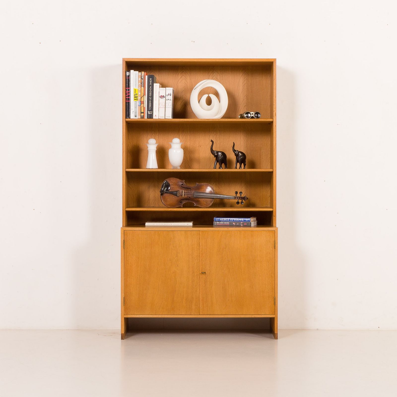 Hans Wegner Mid Century Oak Bookcase Ry Mobler 1960s photo 1341.0