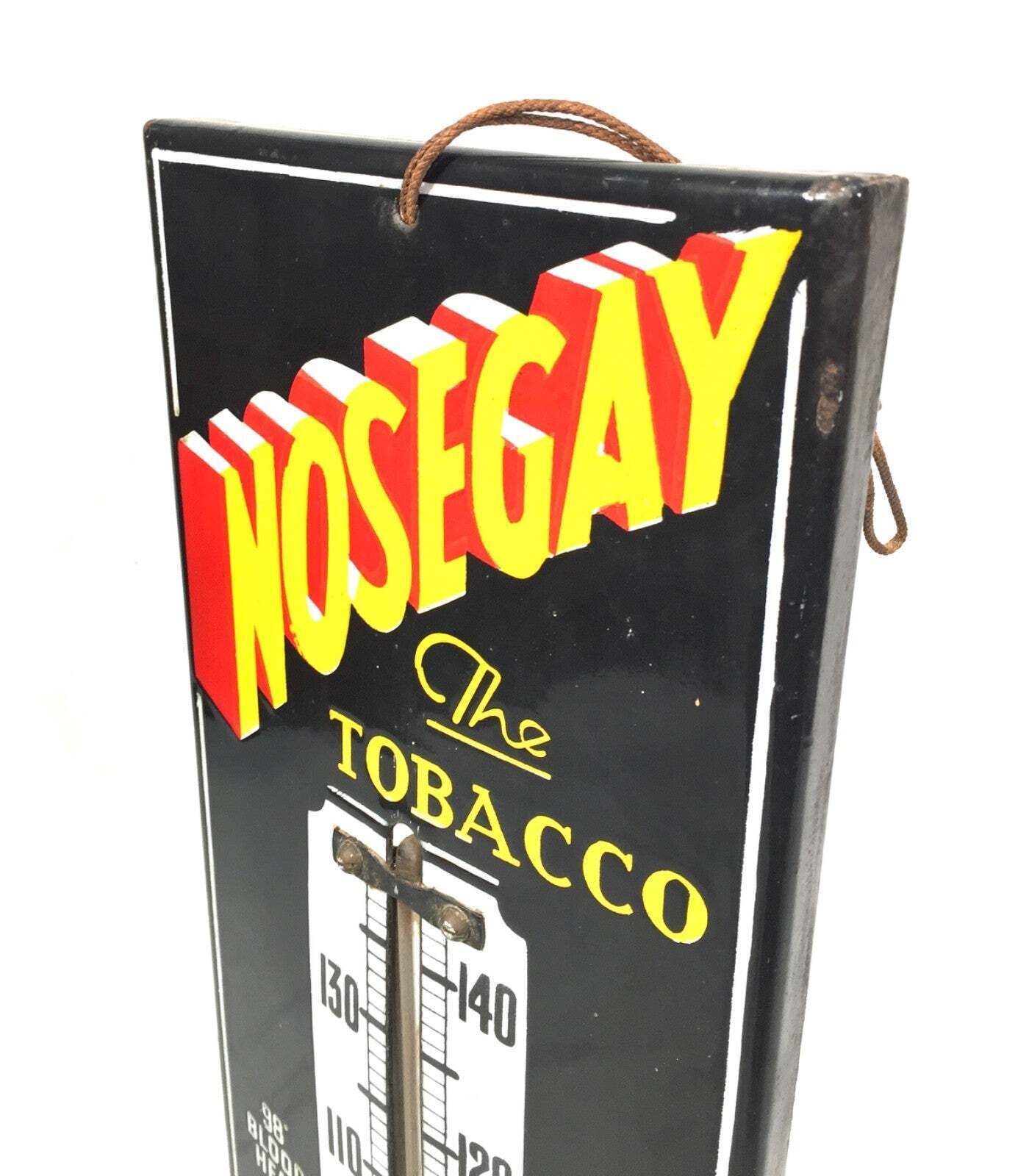 photo furniture Antique Advertising Nosegay Tobacco Wall Hanging Thermometer Plaque Enamel Sign