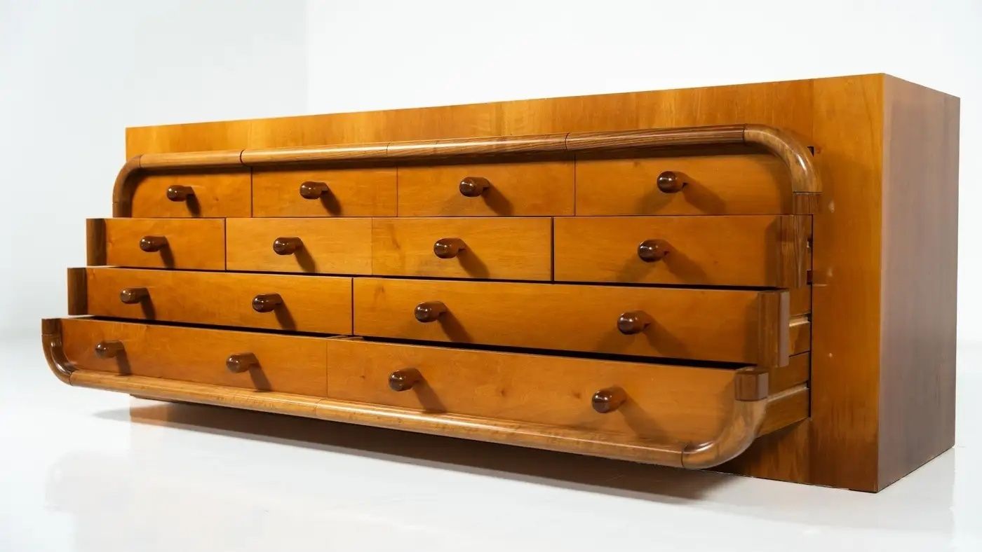 Mid Century Sideboard With Drawers Walnut Italy 1960s photo Furniture