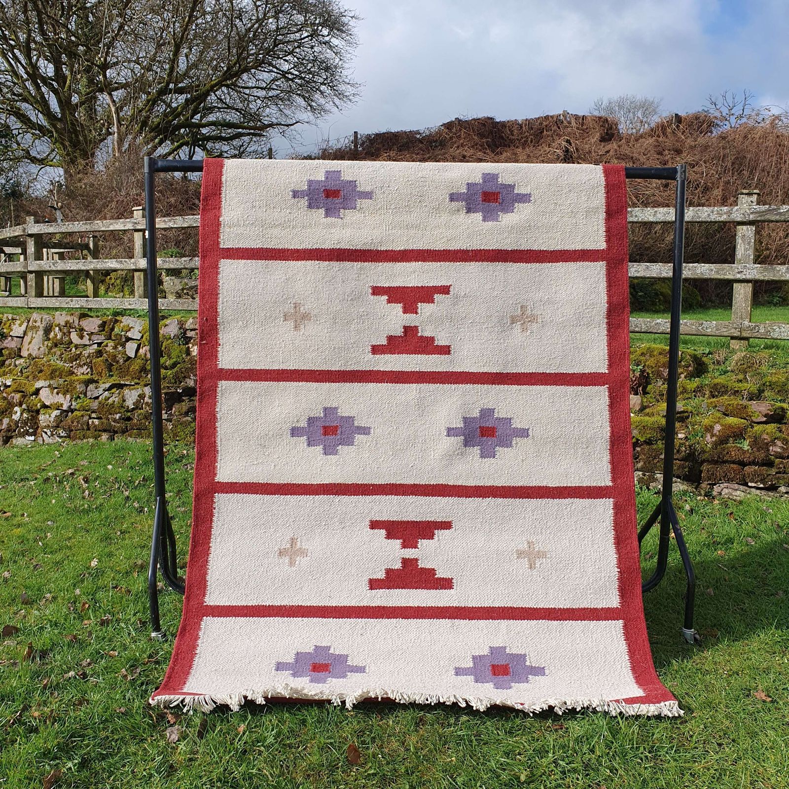 A Traditional Swedish Flatweave Rug Dating From The 1960s.