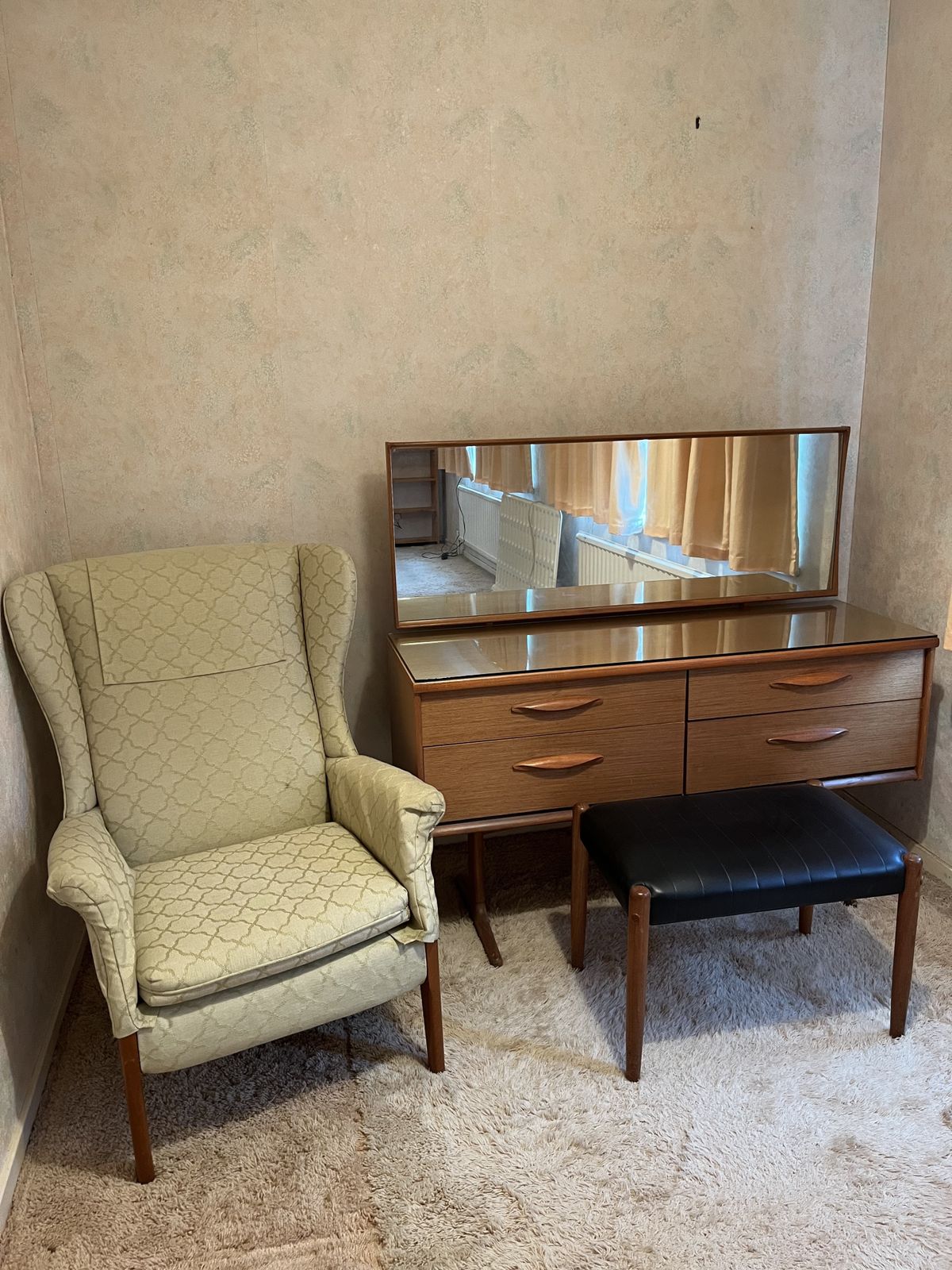 Austinsuite Teak Bedroom Suite — 1960s, Mid Century Modern, Original Label