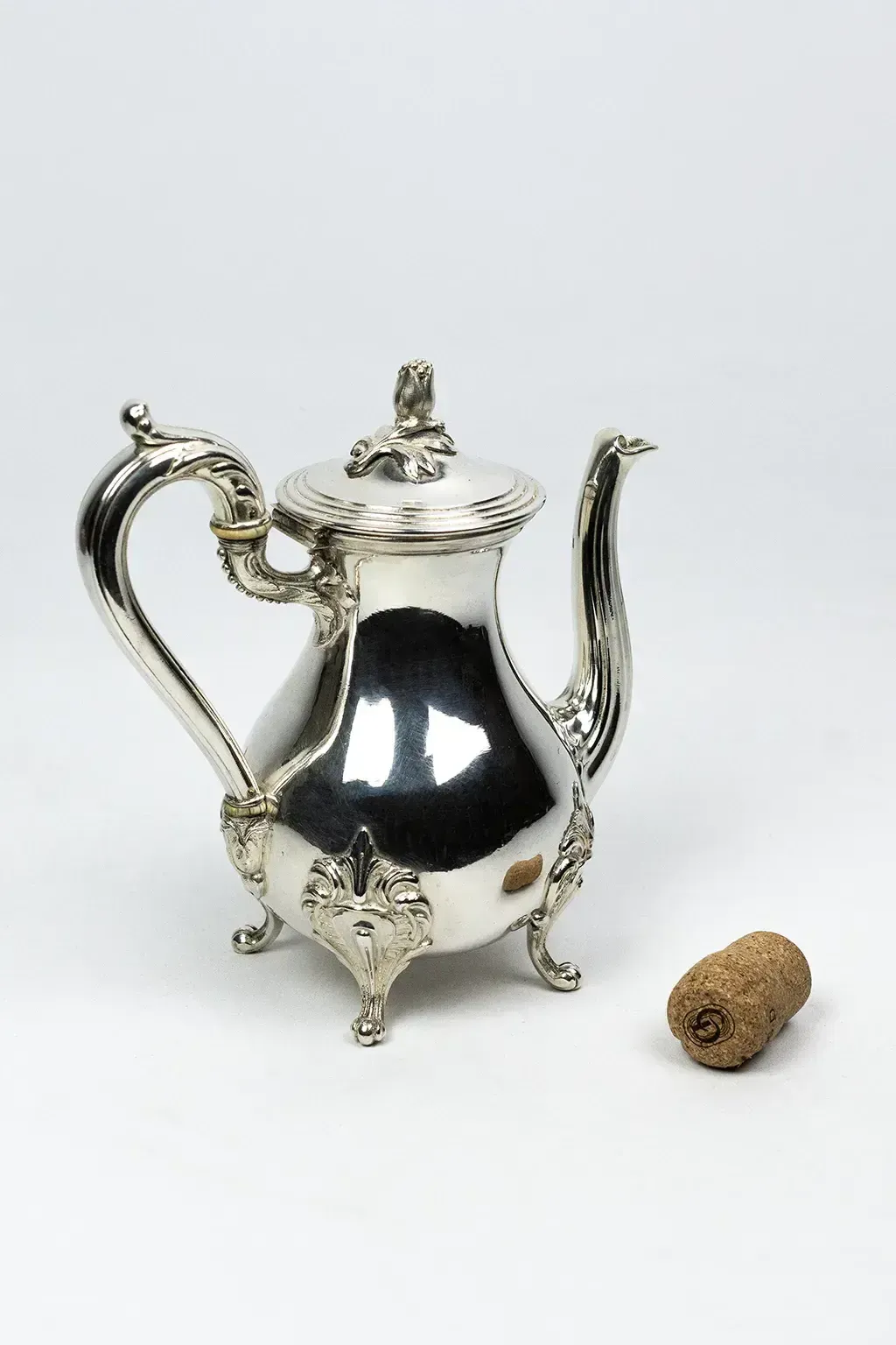 Home Decor Christofle Teapot In Silver Metal, Louis XV Style — Late 19th Century – Early 20th Century. photo