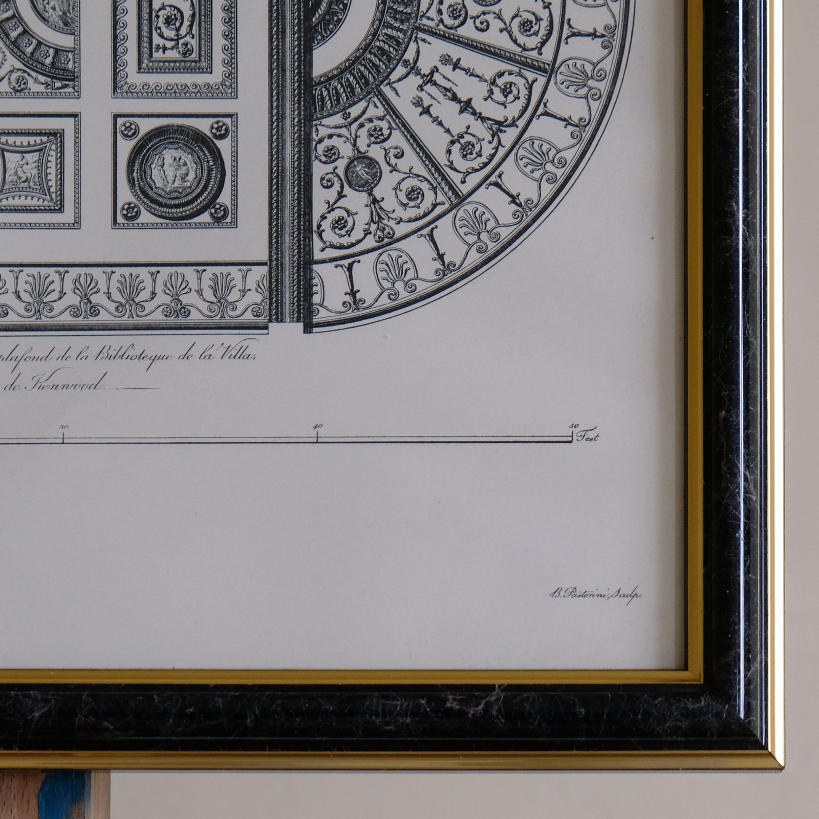 Design Of The Ceiling Of The Libaray Or Great Room At Kenwood, After Robert Adam photo for sale