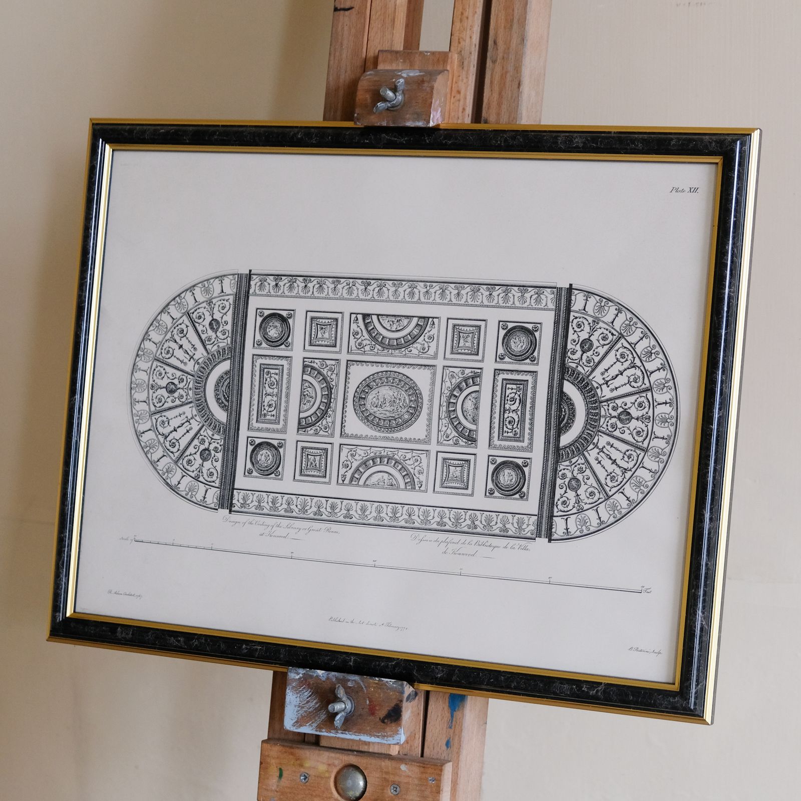 Design Of The Ceiling Of The Libaray Or Great Room At Kenwood, After Robert Adam photo Art