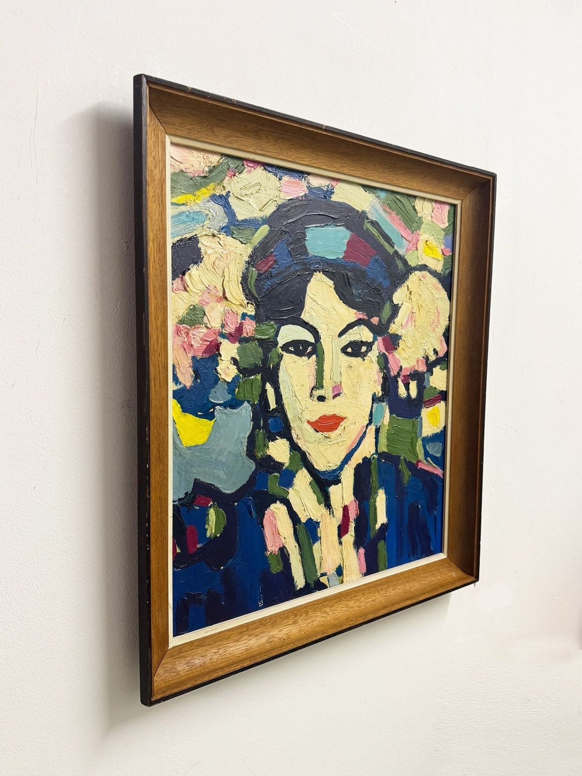 Vintage Portrait Painting Of Hortensia, After Scottish Colourist John Duncan Fergusson photo furniture